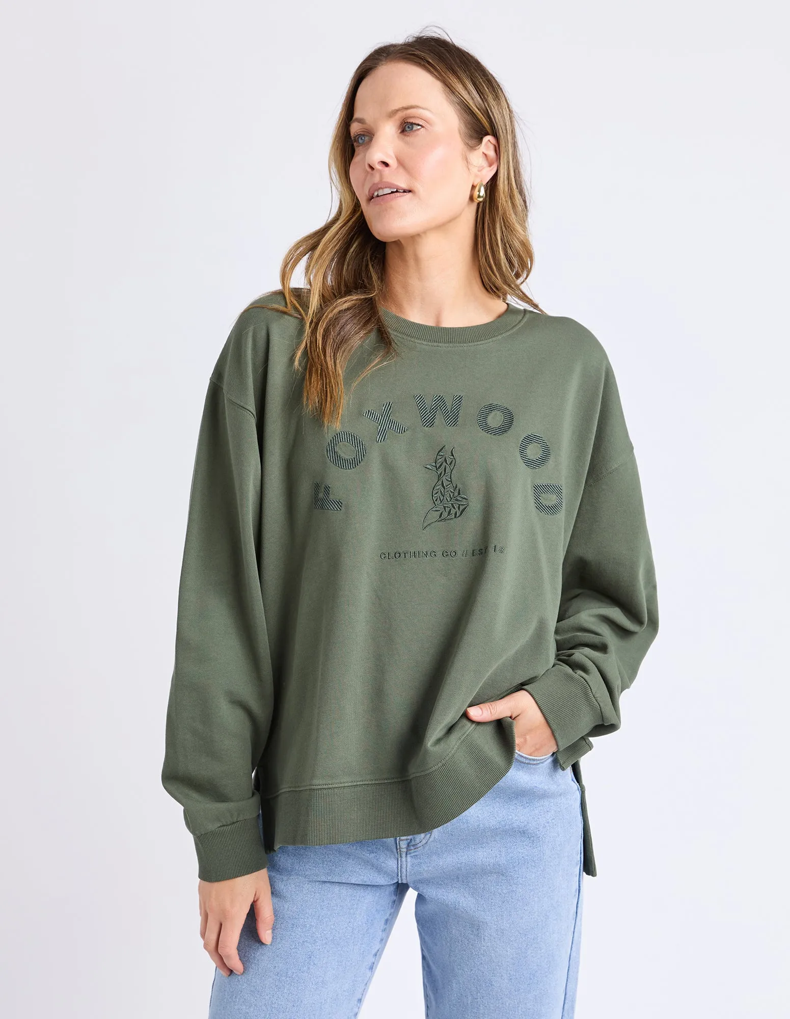 Effortless Crew Khaki sold by Foxwood Clothing