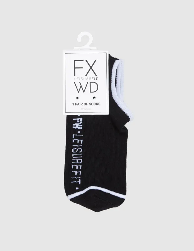 Leisurefit Sock Black made by Foxwood Clothing