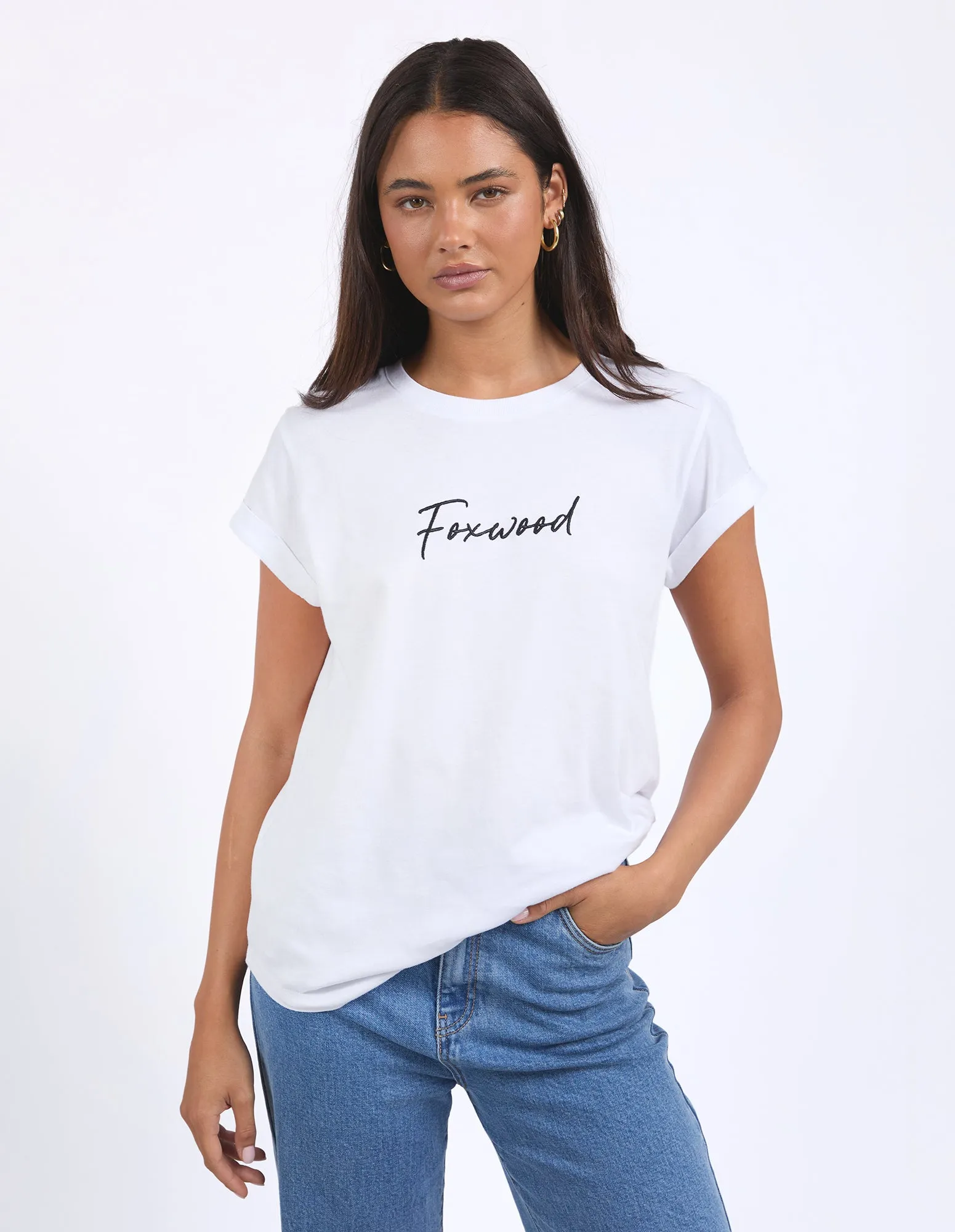 Signature Tee White sold by Foxwood Clothing