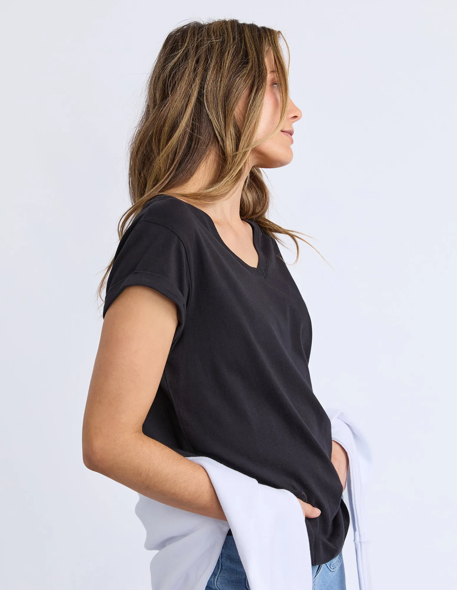 Manly Vee Tee Black sold by Foxwood Clothing product image thumbnail 4