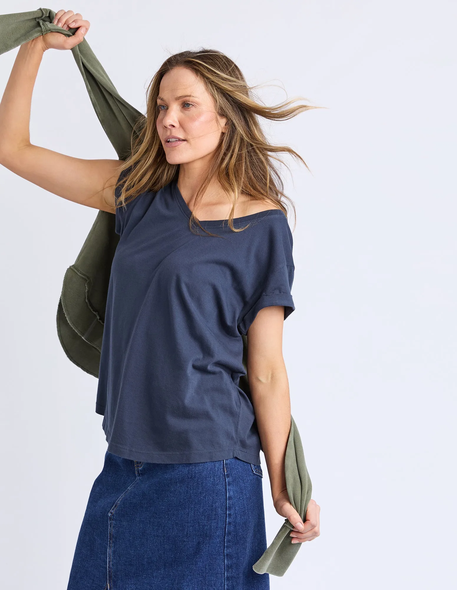 Manly Vee Tee Navy sold by Foxwood Clothing product image thumbnail 4