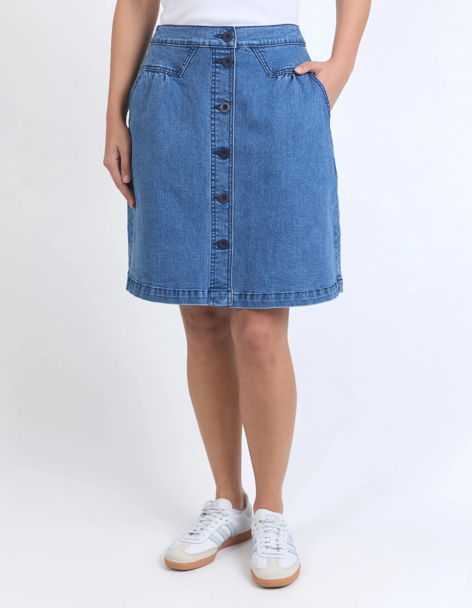 Amanda Skirt Light Blue sold by Foxwood Clothing