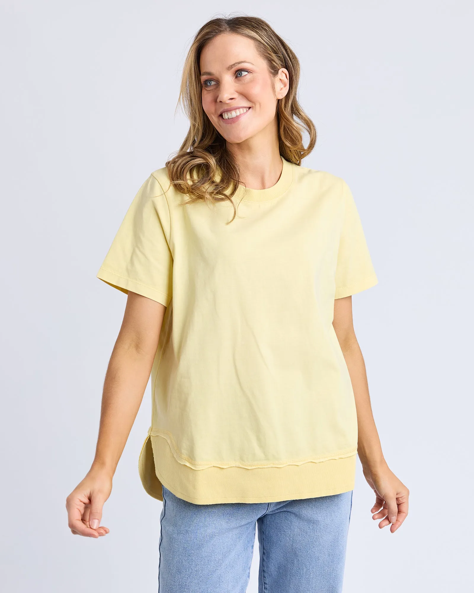 Farrah Tee Lemon sold by Foxwood Clothing
