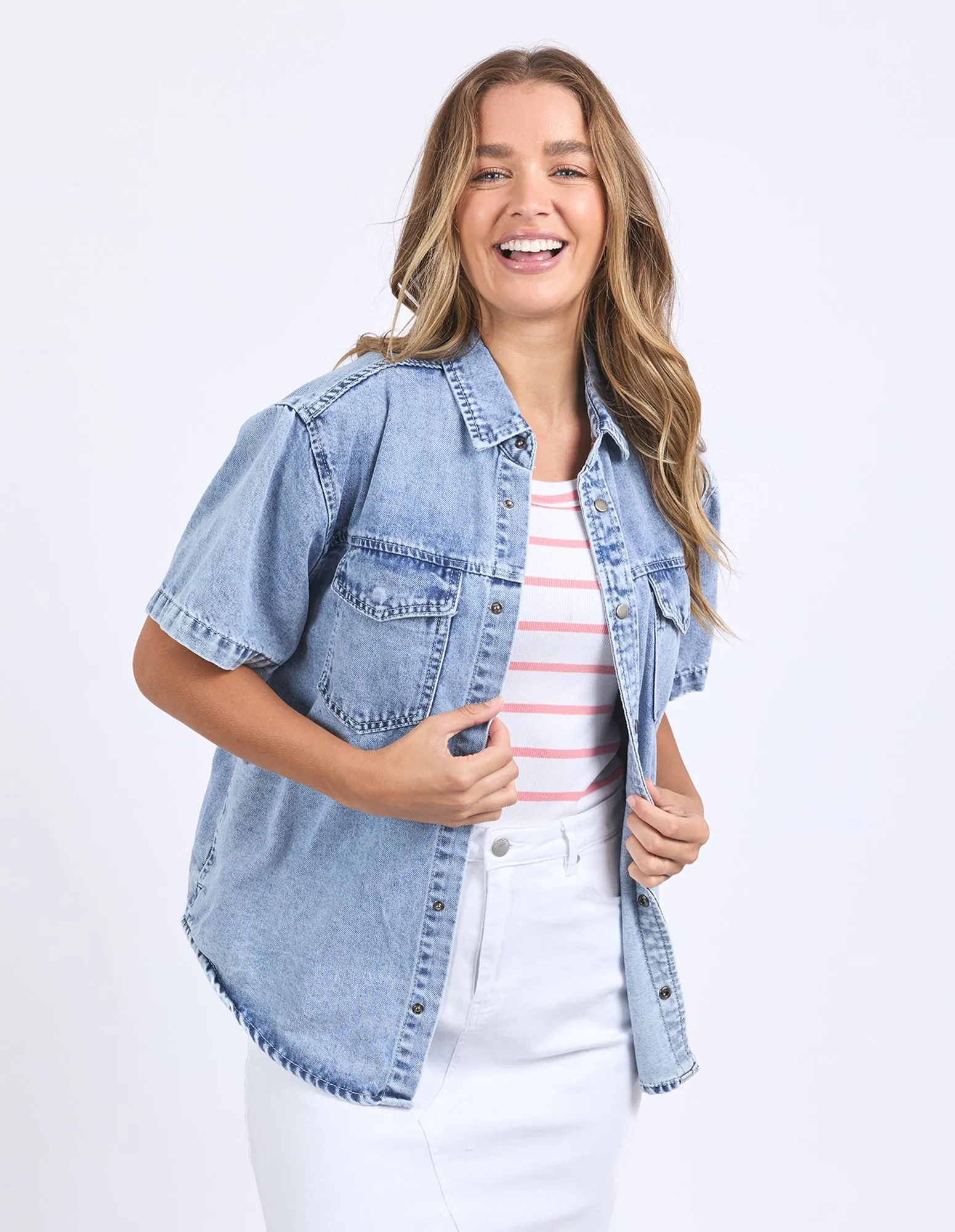 Daisy Shirt Light Blue sold by Foxwood Clothing