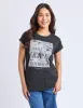 Provence Tee Washed Black sold by Foxwood Clothing