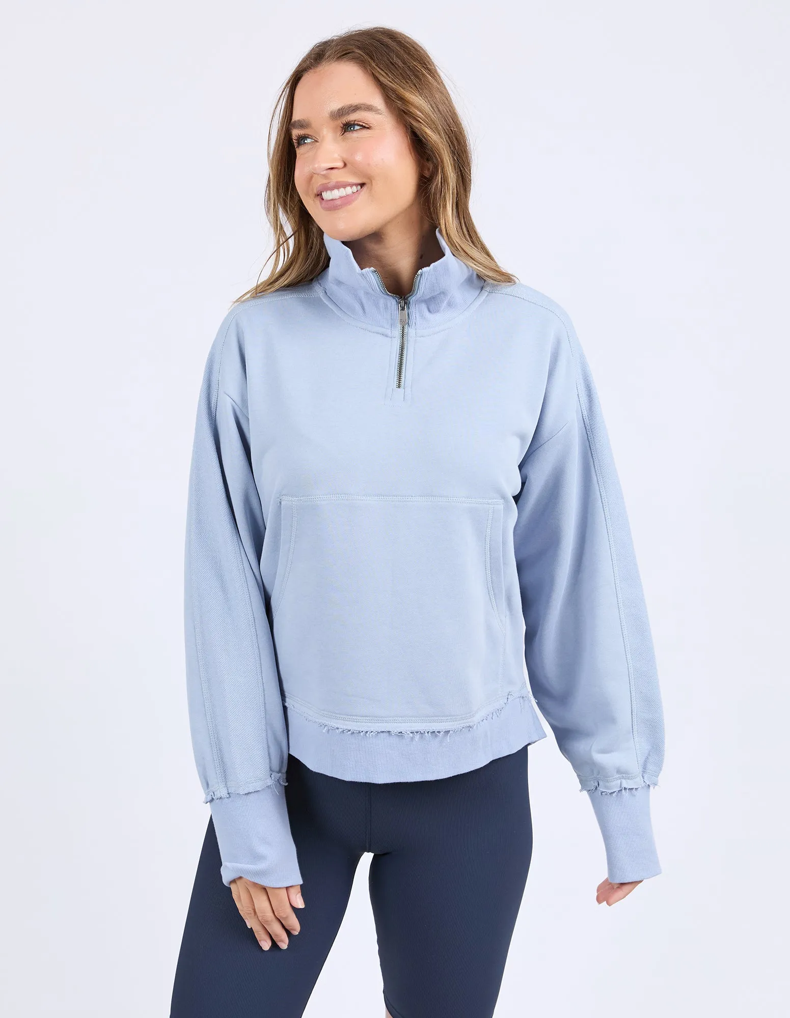 Sails Zip Crew Light Blue sold by Foxwood Clothing