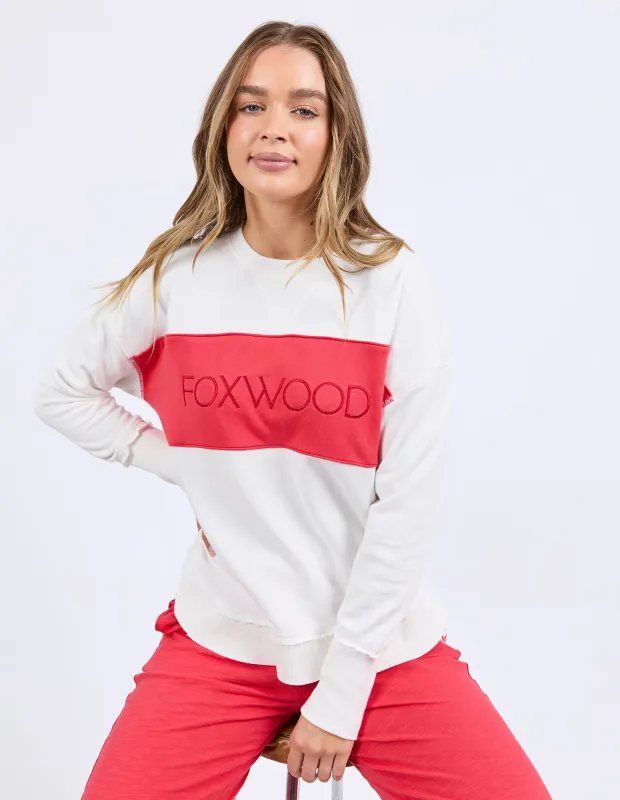 Simplified Tonal Crew Red sold by Foxwood Clothing