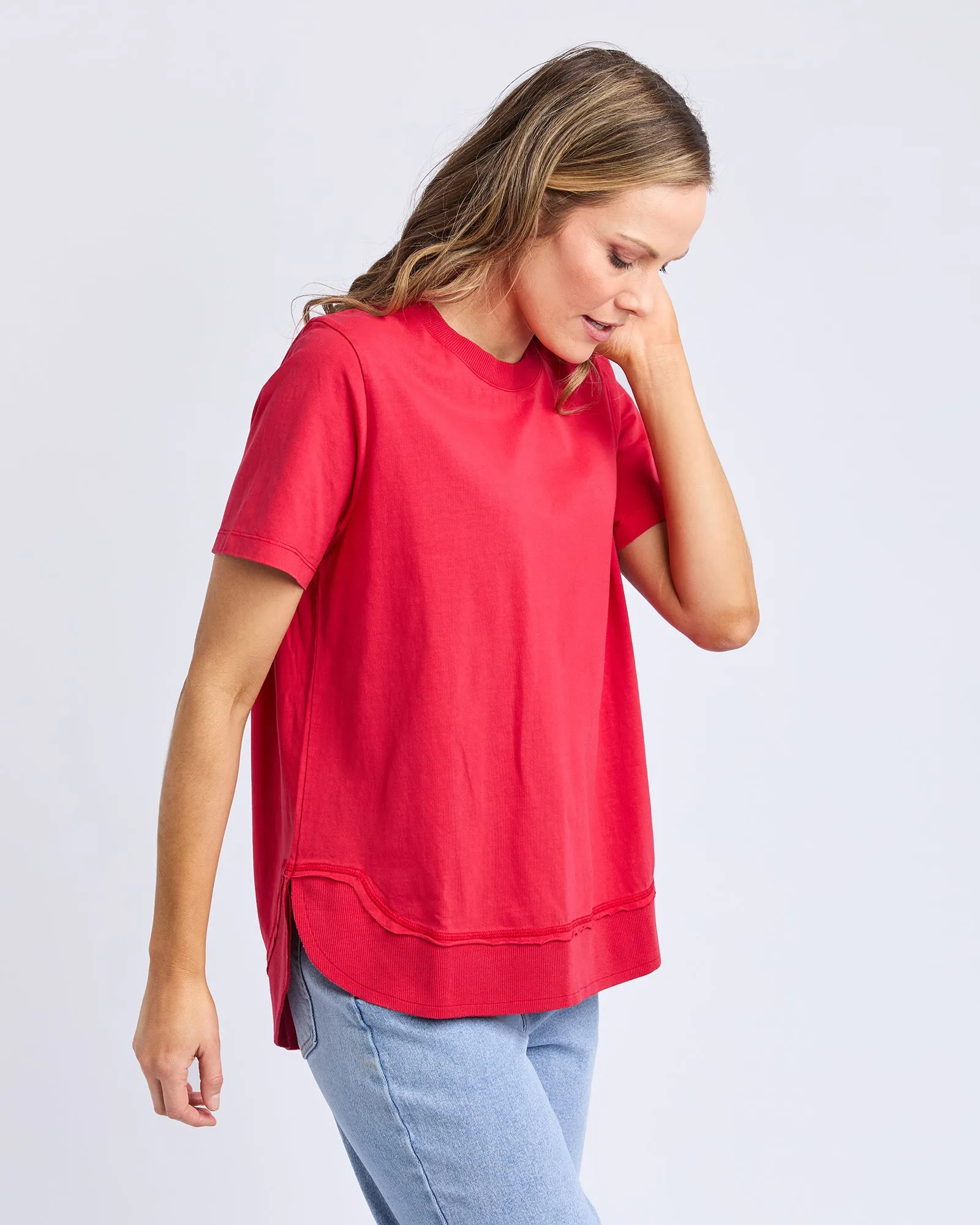 Farrah Tee Crimson sold by Foxwood Clothing product image thumbnail 4