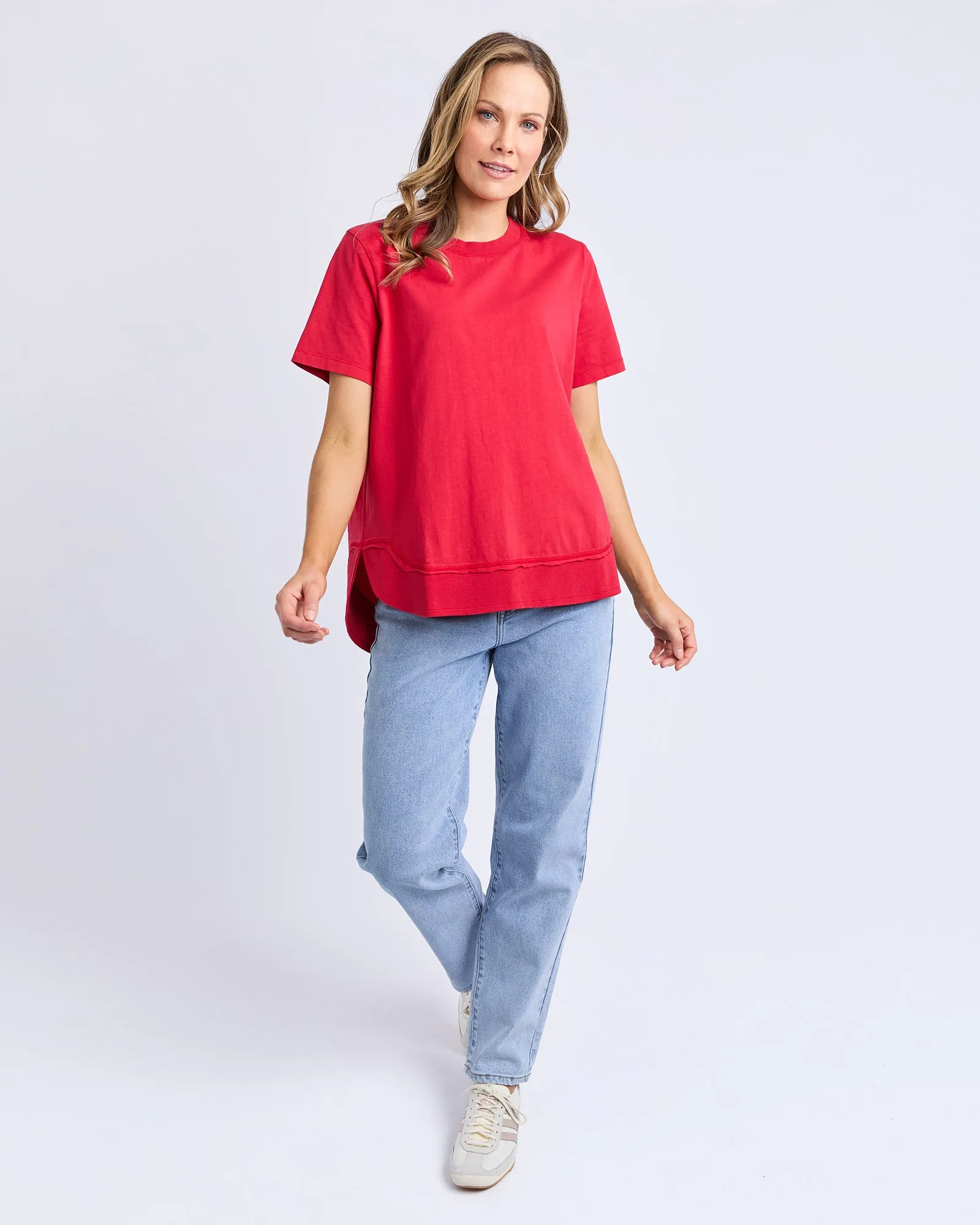 Farrah Tee Crimson sold by Foxwood Clothing product image thumbnail 2