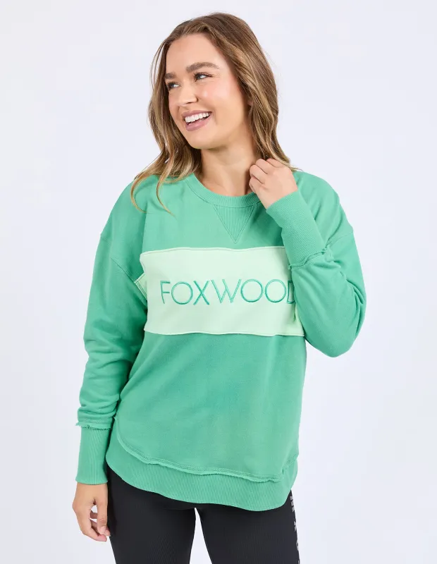 Simplified Tonal Crew Green sold by Foxwood Clothing