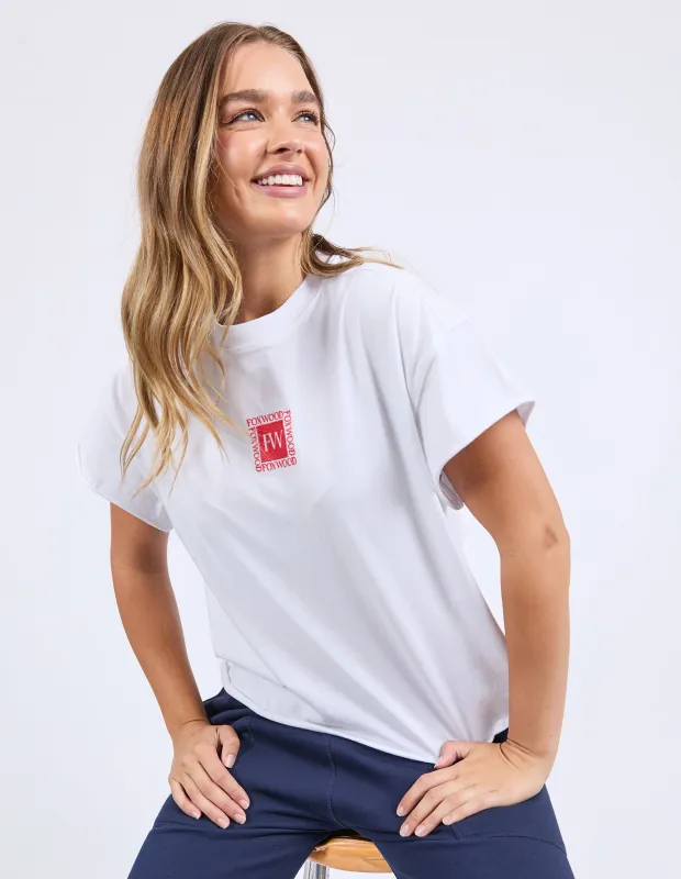 Stamp Tee White sold by Foxwood Clothing