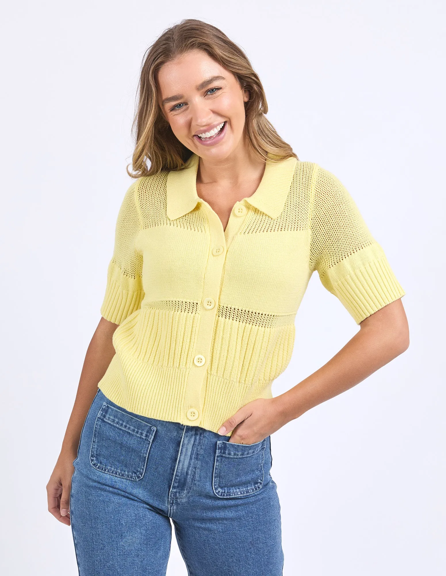 Trevi Knit Top Lemon sold by Foxwood Clothing product image thumbnail 2