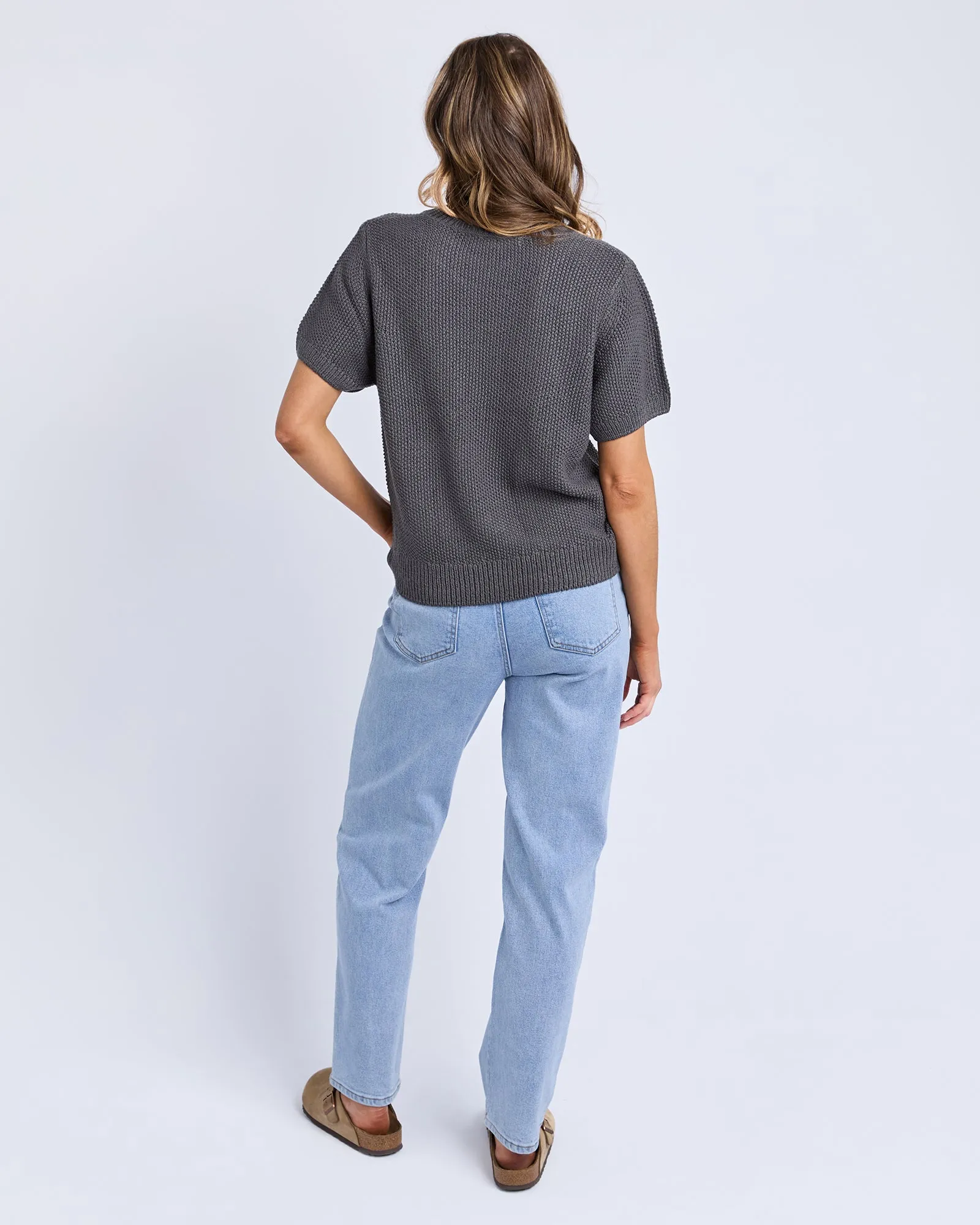 Blair Short Sleeve Knit Charcoal sold by Foxwood Clothing product image thumbnail 4