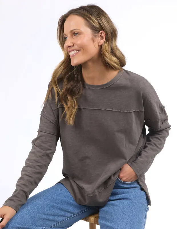 Jayne Throw On Top Stone Grey sold by Foxwood Clothing