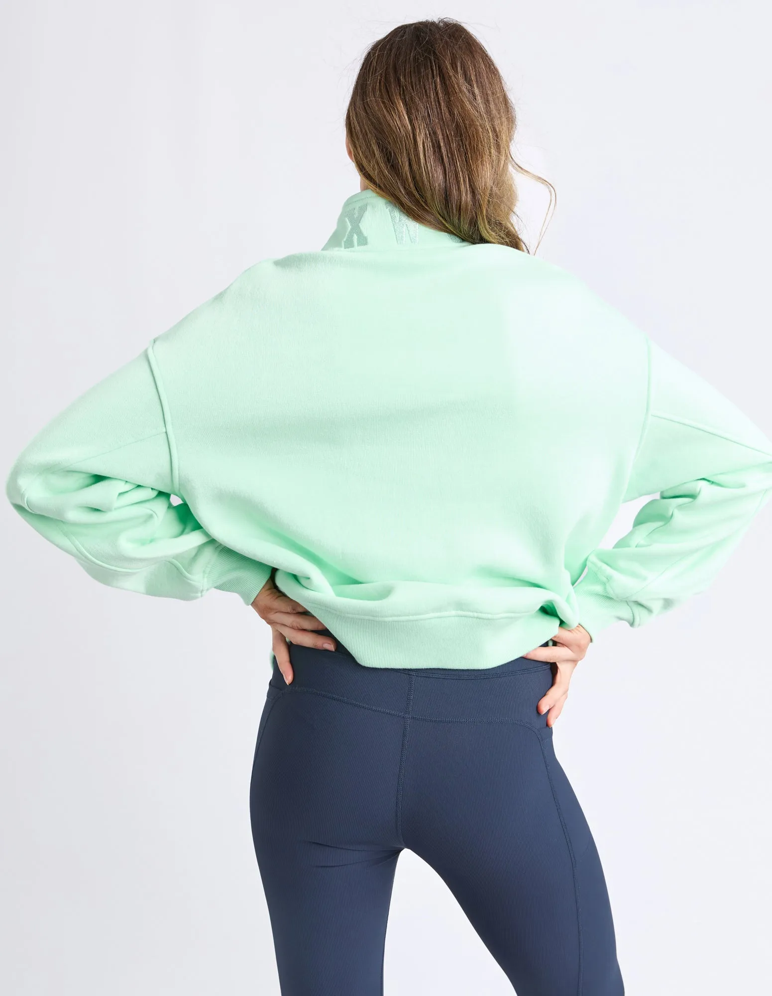 College Zip Crew Mint sold by Foxwood Clothing product image thumbnail 3