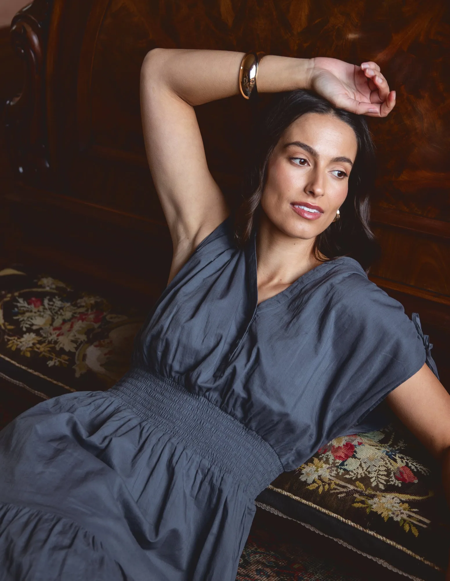 Adelyn Dress Charcoal sold by Foxwood Clothing