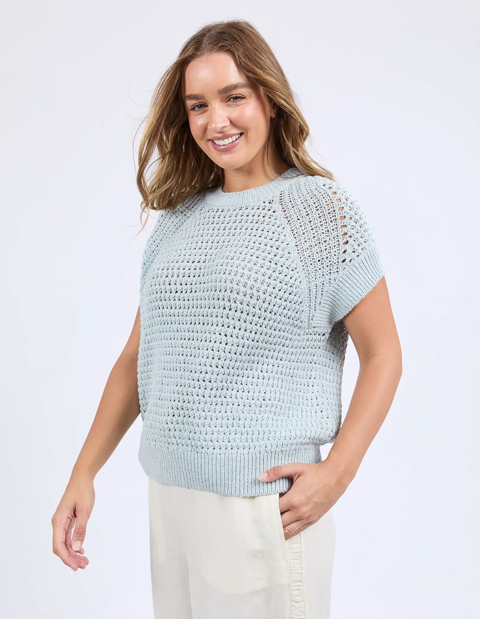 Isla Knit Vest Ballad Blue sold by Foxwood Clothing product image thumbnail 4