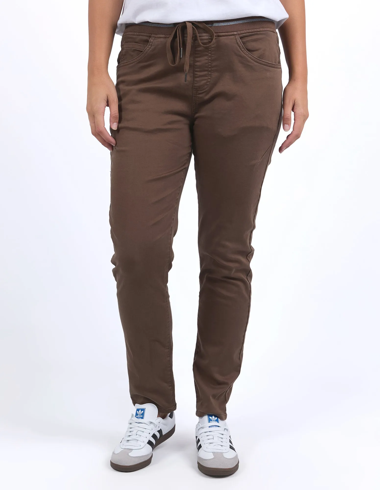 Sylvia Jogger Chocolate sold by Foxwood Clothing