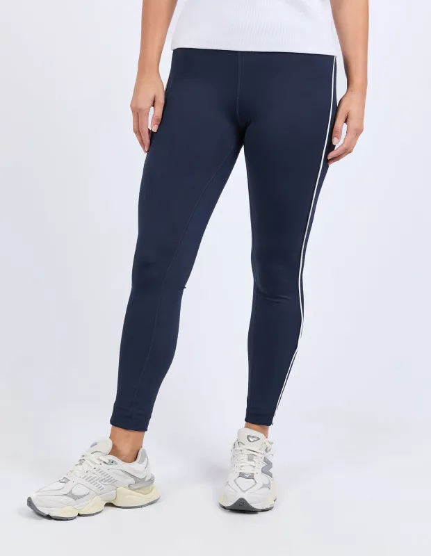 Piping Legging Navy sold by Foxwood Clothing