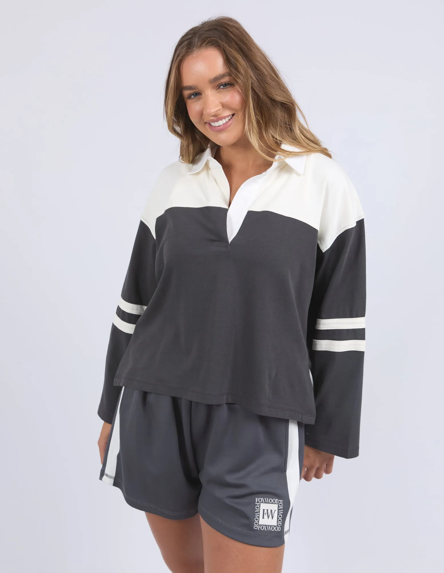 Rugby Jumper Coal sold by Foxwood Clothing