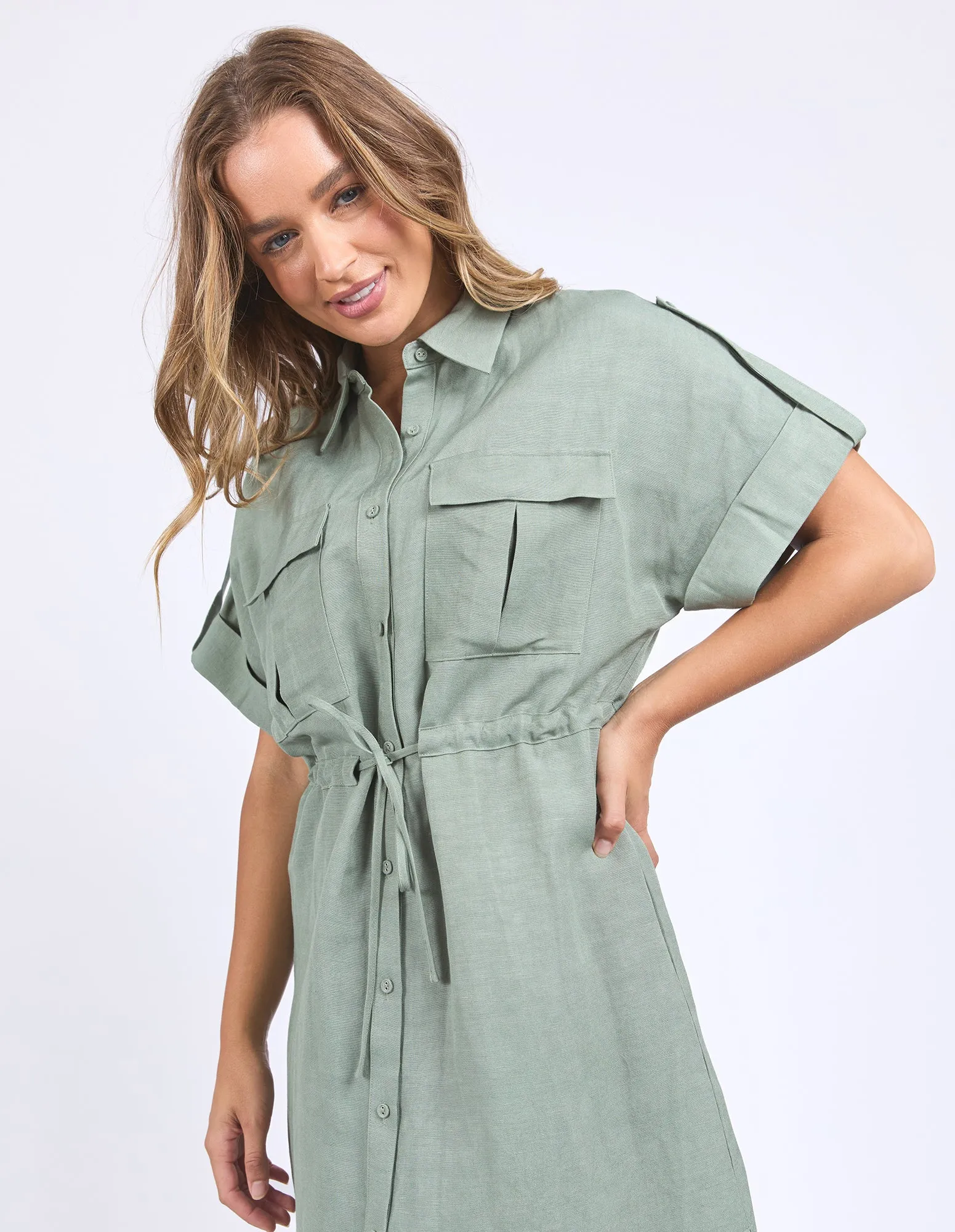 Willow Shirt Dress Iceberg Green sold by Foxwood Clothing product image thumbnail 5