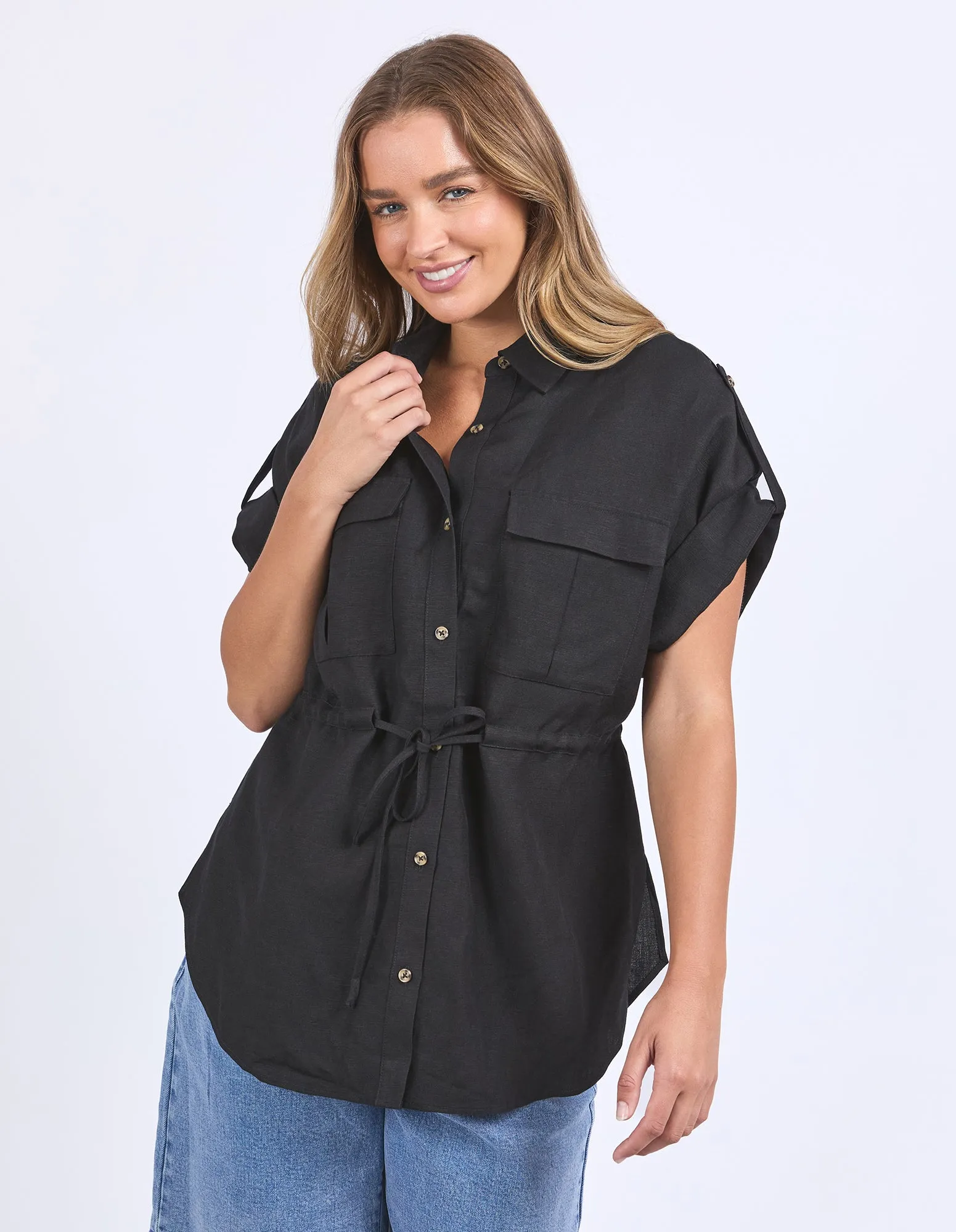 Willow Shirt Black sold by Foxwood Clothing