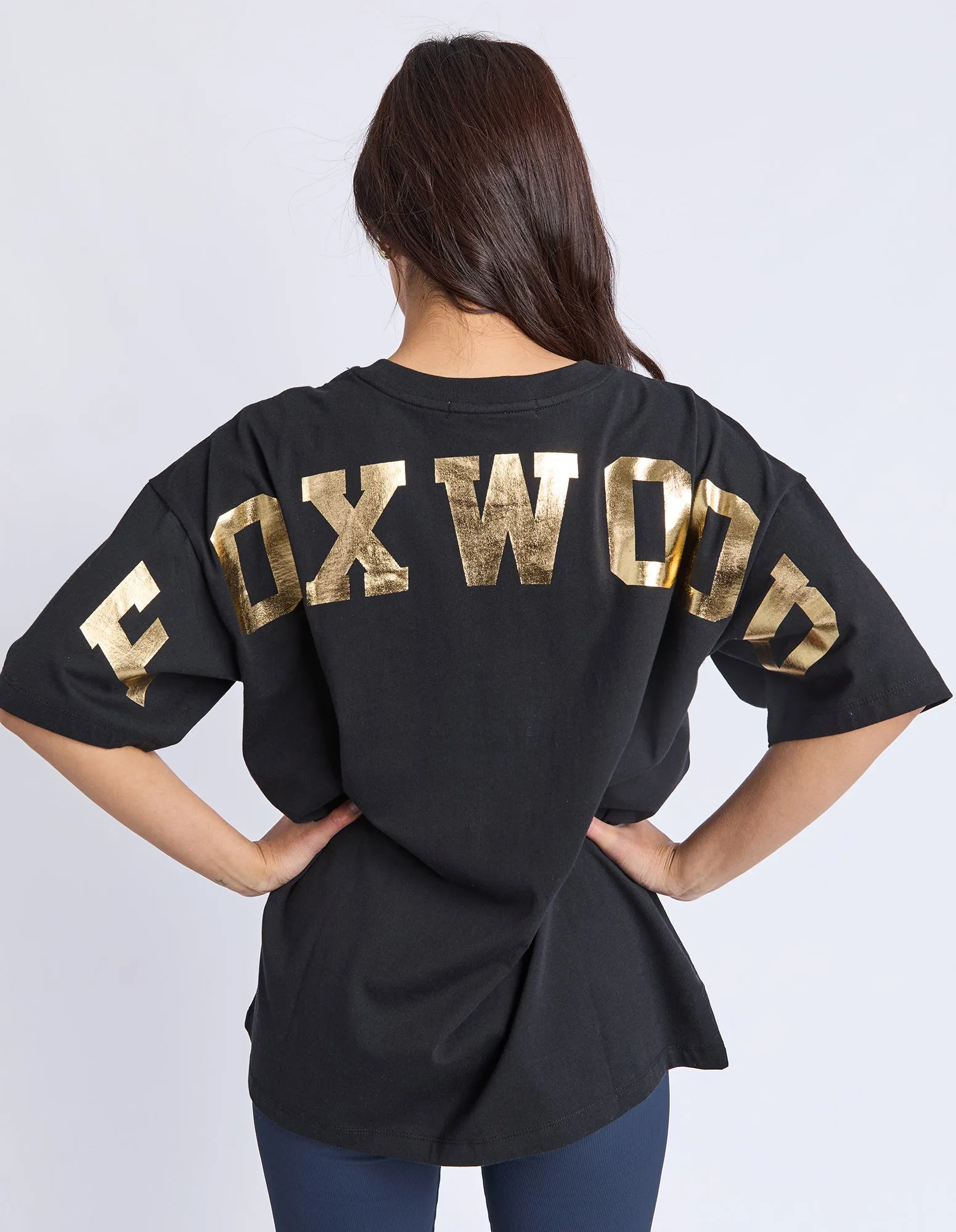 Metallic Interval Tee Black With Gold sold by Foxwood Clothing product image thumbnail 5
