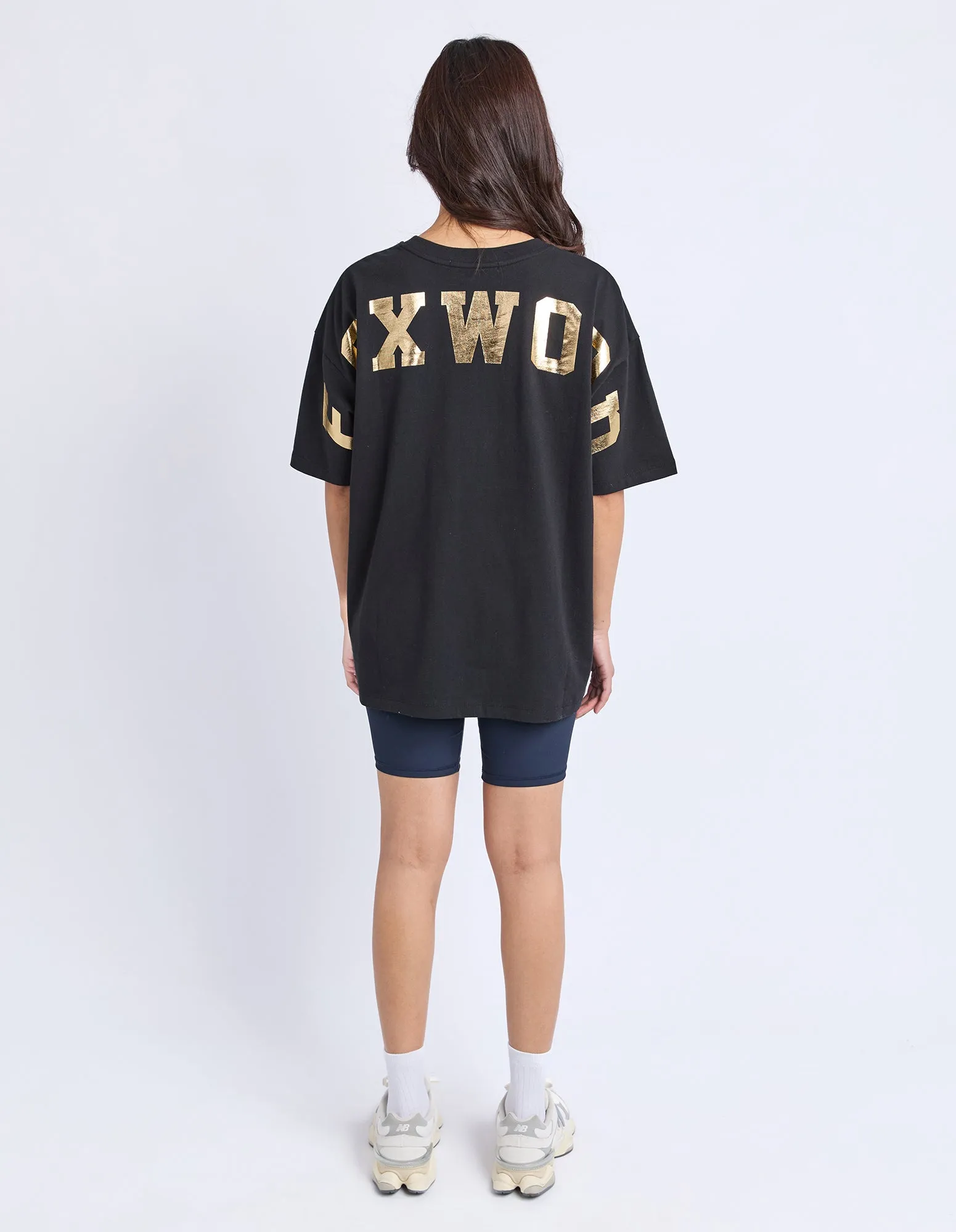 Metallic Interval Tee Black With Gold sold by Foxwood Clothing product image thumbnail 3