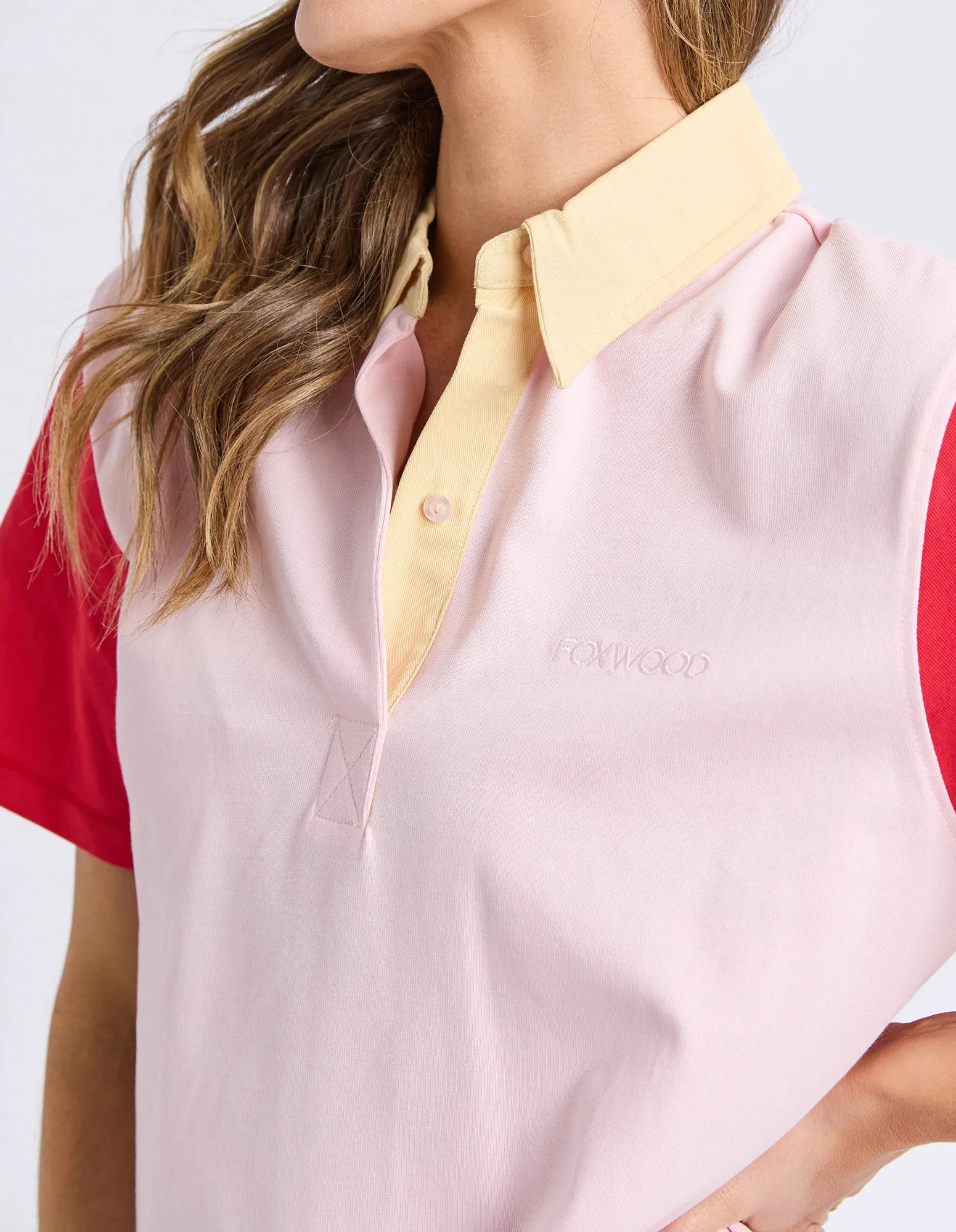 Mixed Rugby Dress Pale Pink sold by Foxwood Clothing product image thumbnail 5