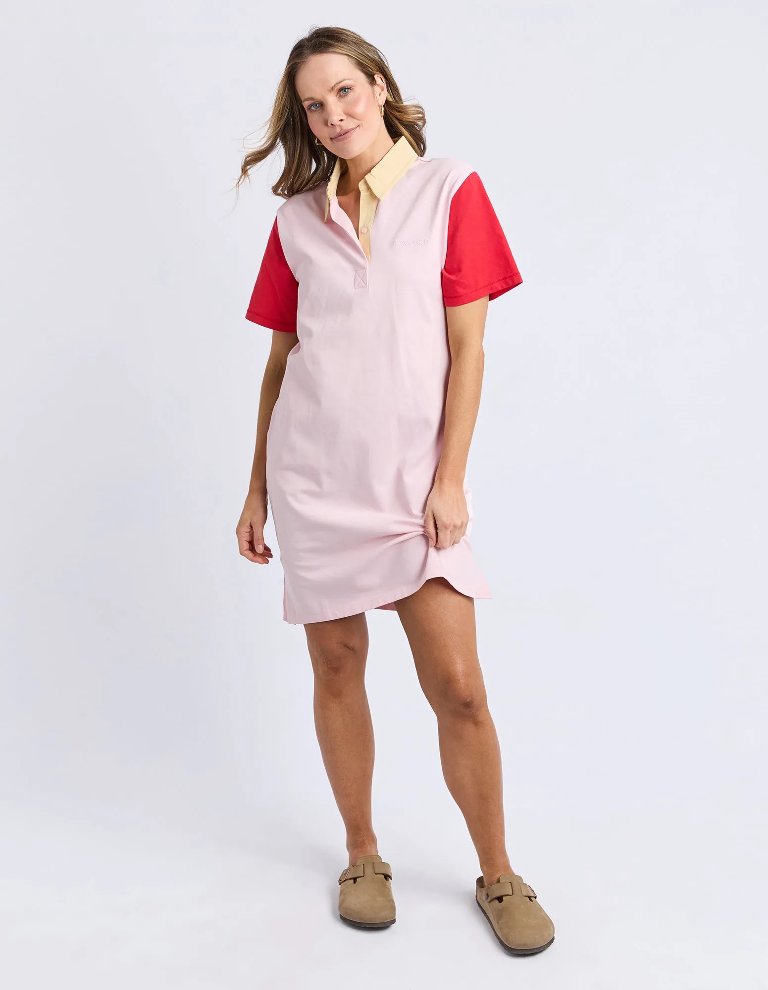 Mixed Rugby Dress Pale Pink sold by Foxwood Clothing product image thumbnail 2