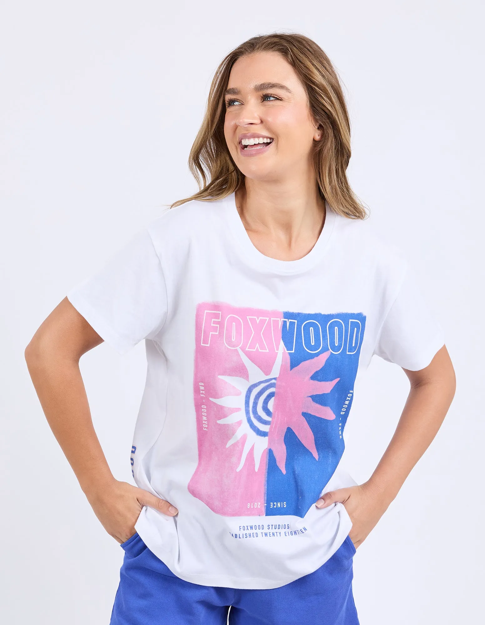 Solar Tee White sold by Foxwood Clothing