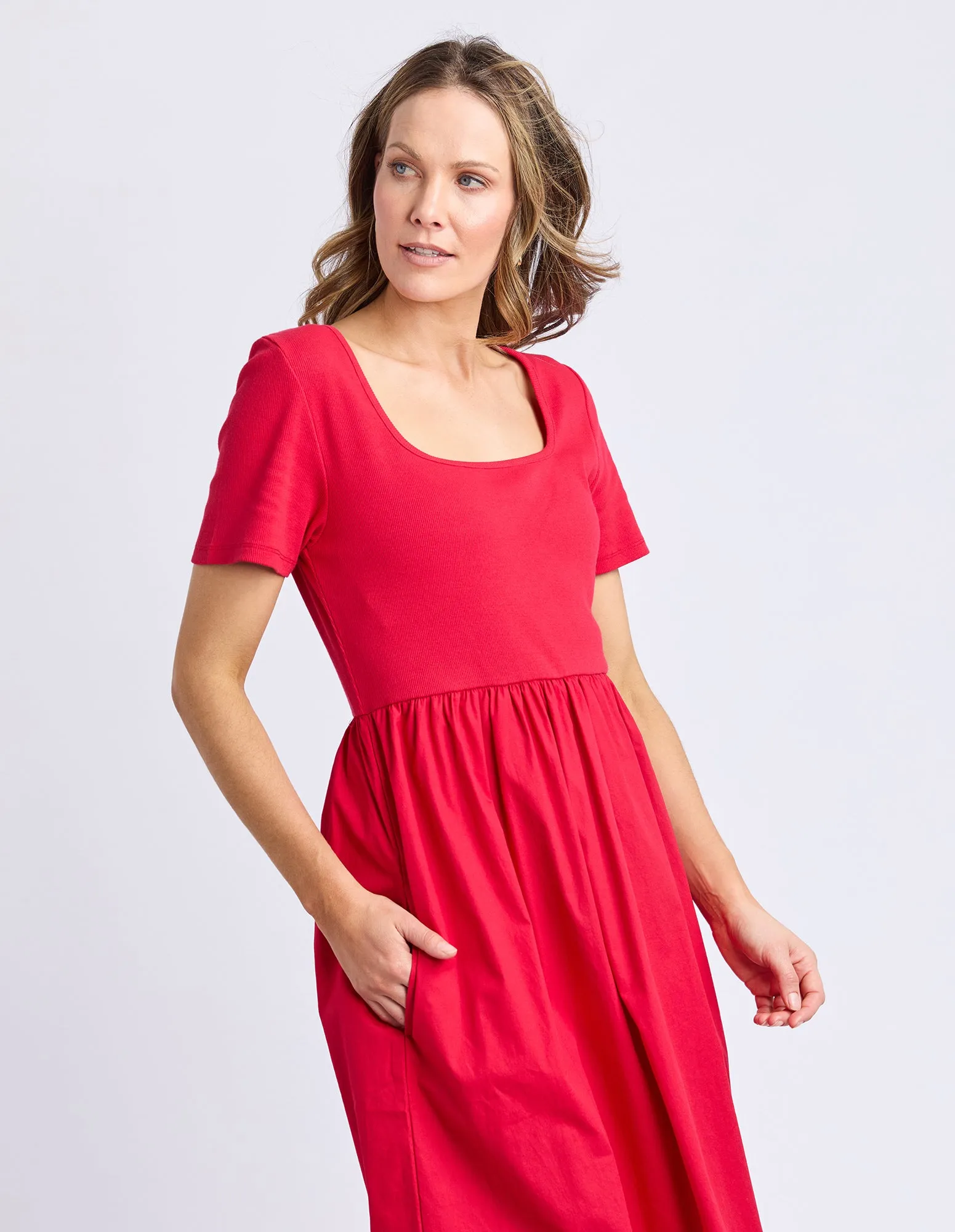 Ella Dress Crimson sold by Foxwood Clothing product image thumbnail 4