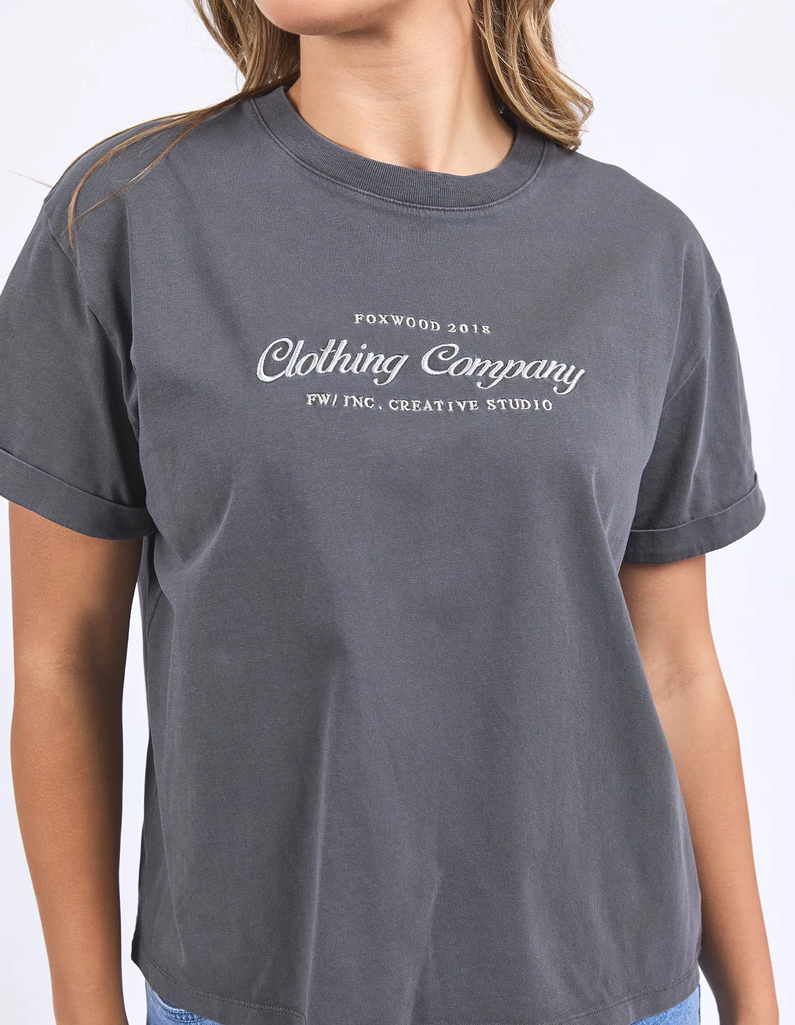 Line Tee Charcoal sold by Foxwood Clothing product image thumbnail 5