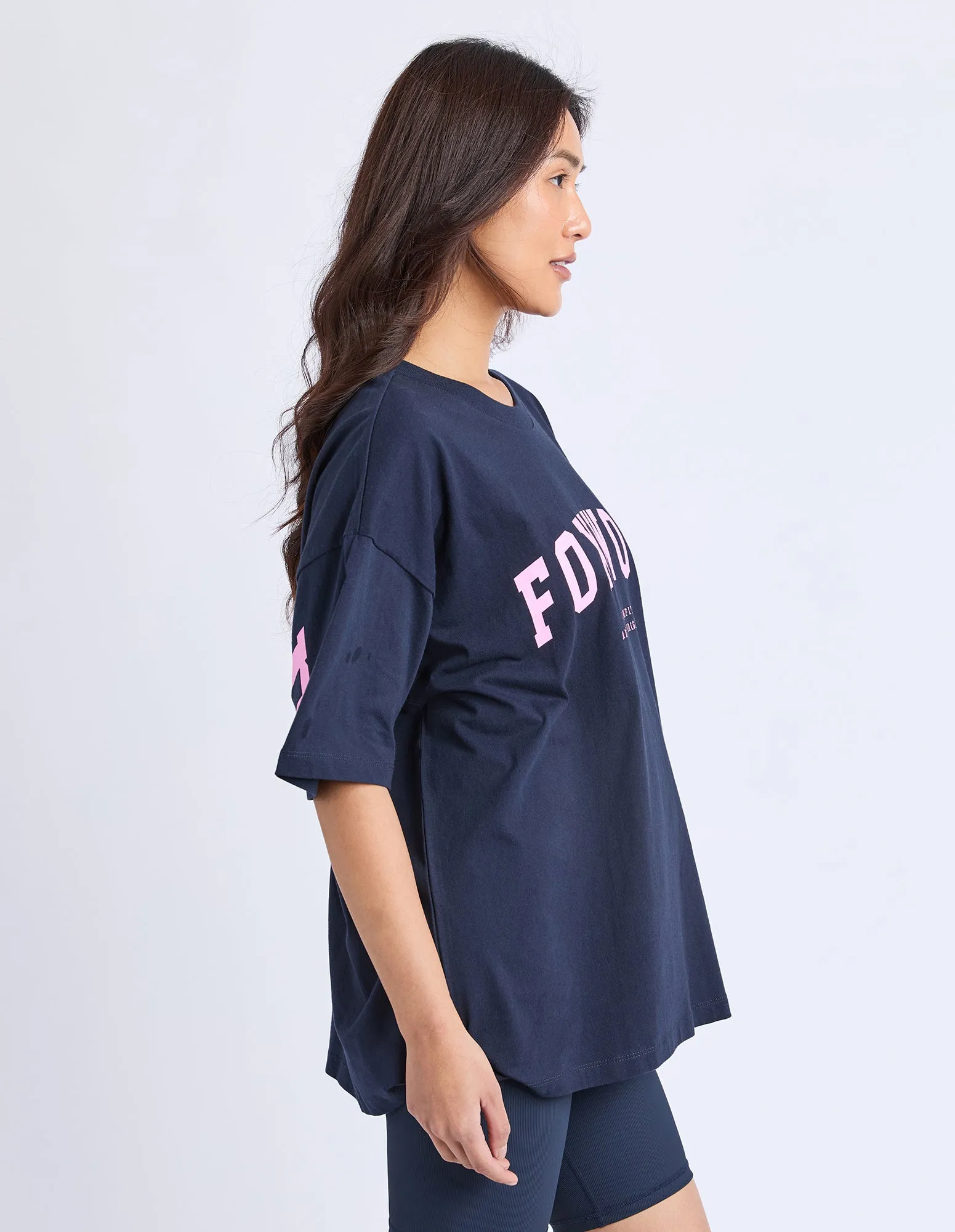 Interval Tee Navy With Neon Pink sold by Foxwood Clothing product image thumbnail 4
