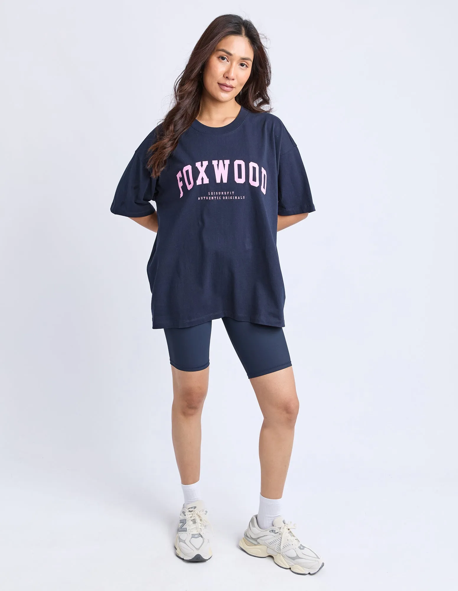 Interval Tee Navy With Neon Pink sold by Foxwood Clothing product image thumbnail 2