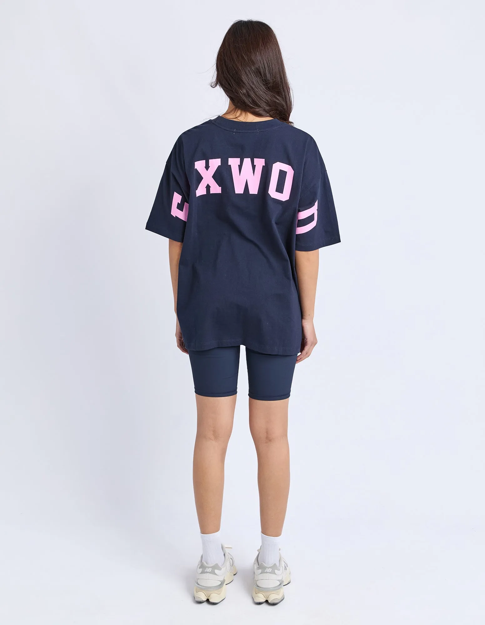 Interval Tee Navy With Neon Pink sold by Foxwood Clothing product image thumbnail 3