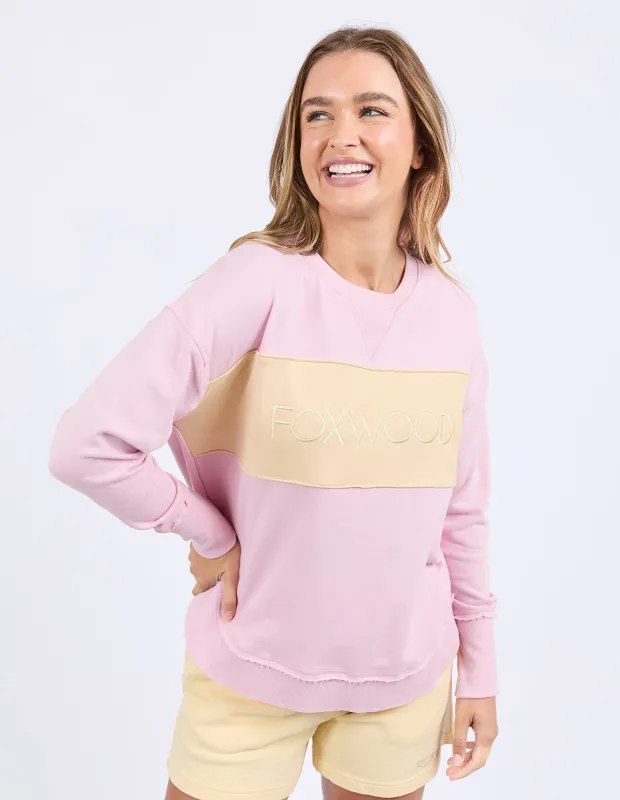 Simplified Tonal Crew Pale Pink sold by Foxwood Clothing