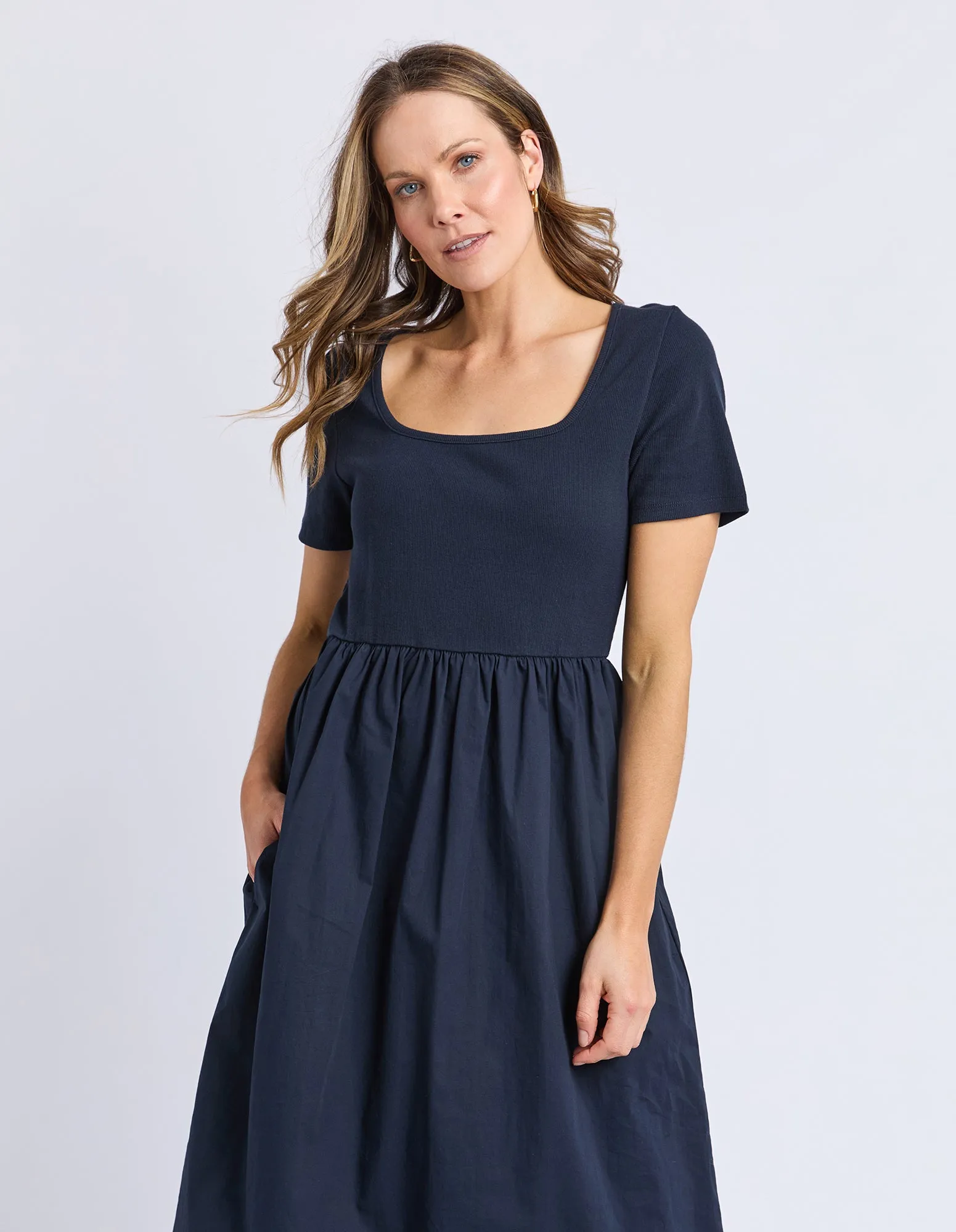 Ella Dress Navy sold by Foxwood Clothing