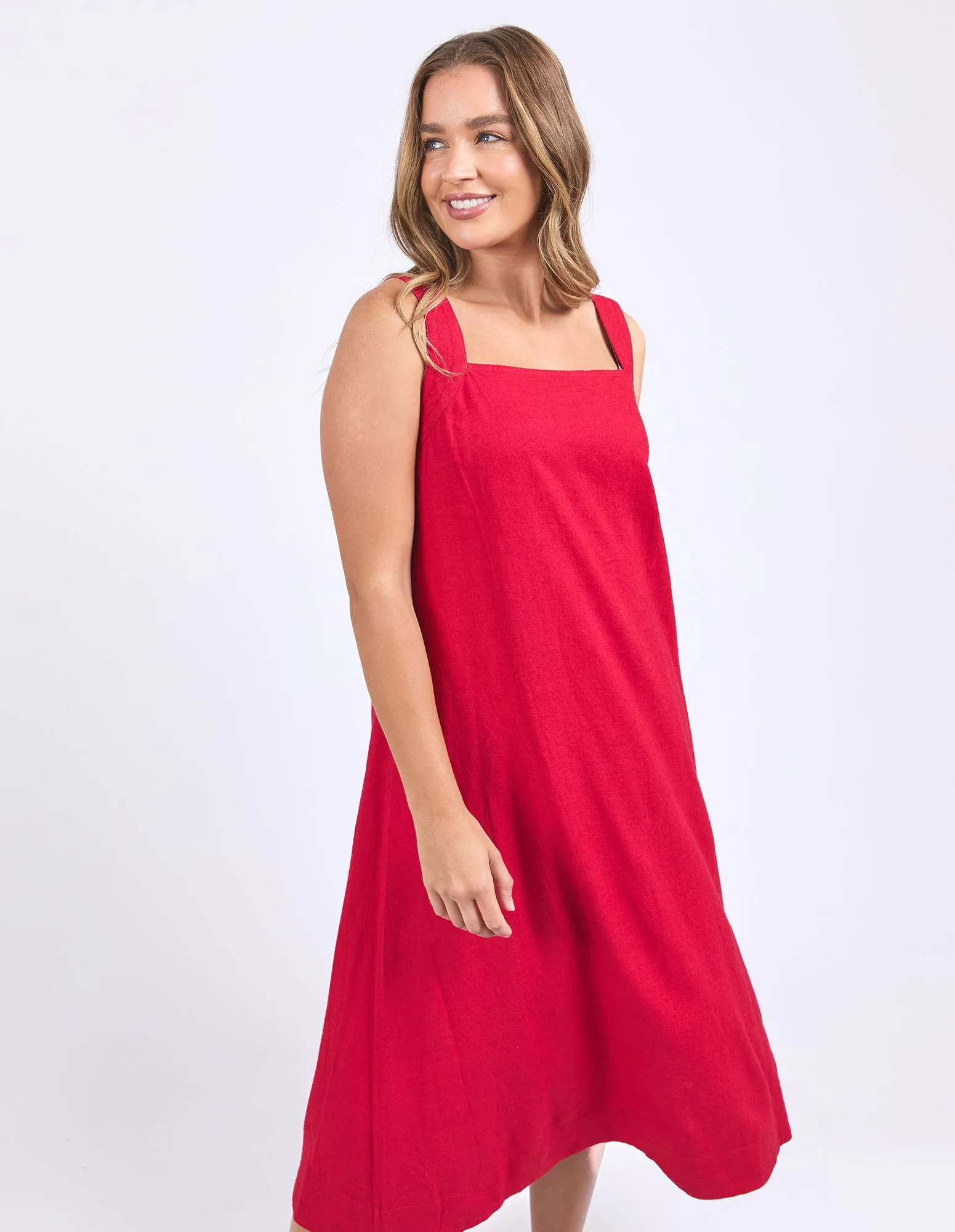 Lourdes Dress Crimson sold by Foxwood Clothing