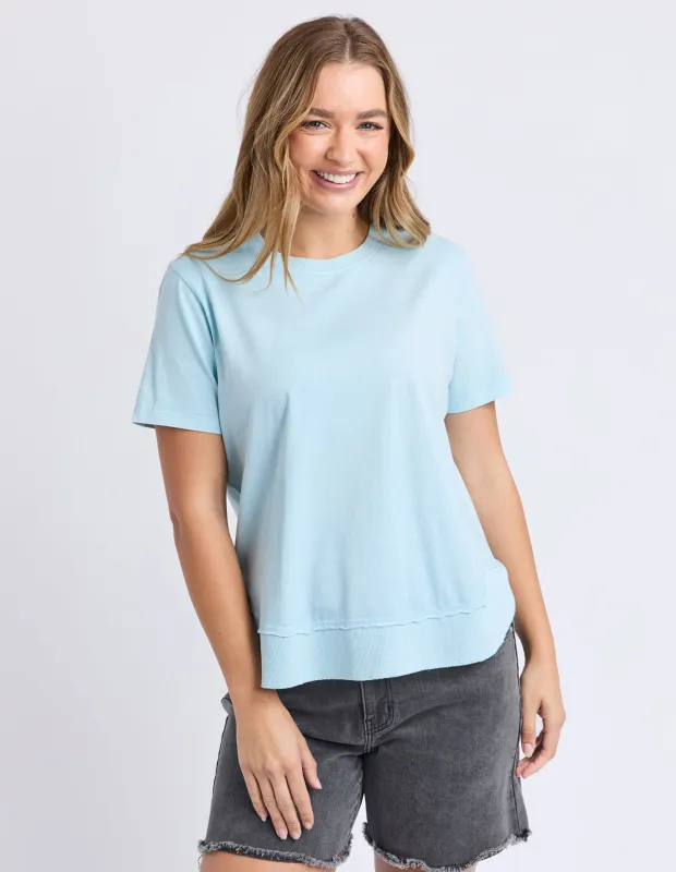 Farrah Tee Crystal Blue sold by Foxwood Clothing