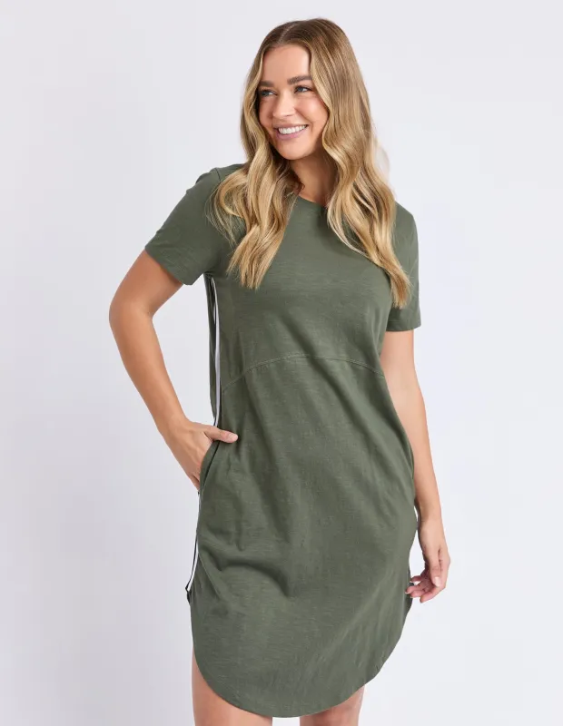 Bay Tape Dress Khaki sold by Foxwood Clothing