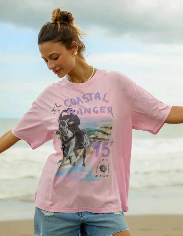 Coastal Ranger Tee Bubblegum Pink sold by Foxwood Clothing