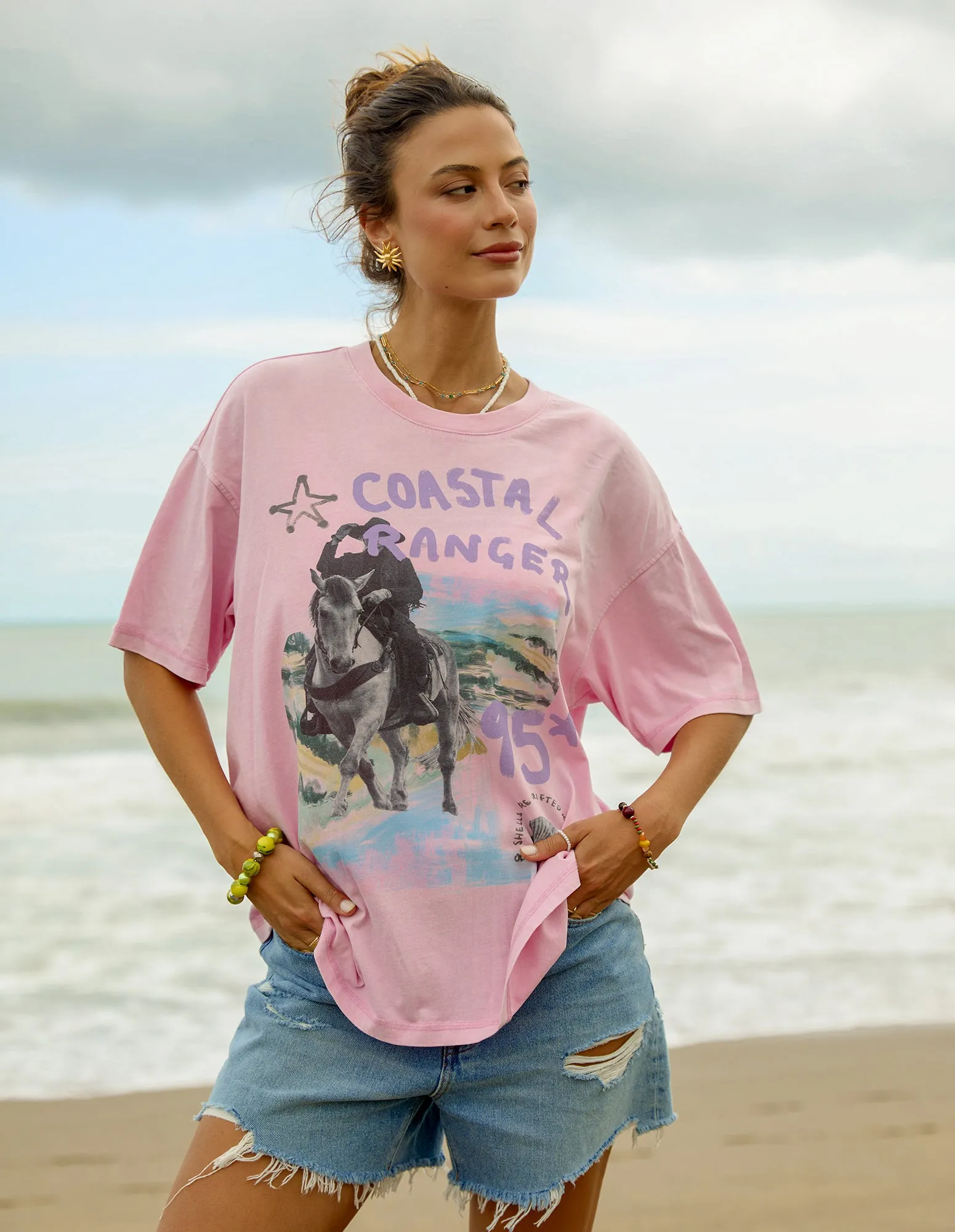 Coastal Ranger Tee Bubblegum Pink sold by Foxwood Clothing product image thumbnail 3