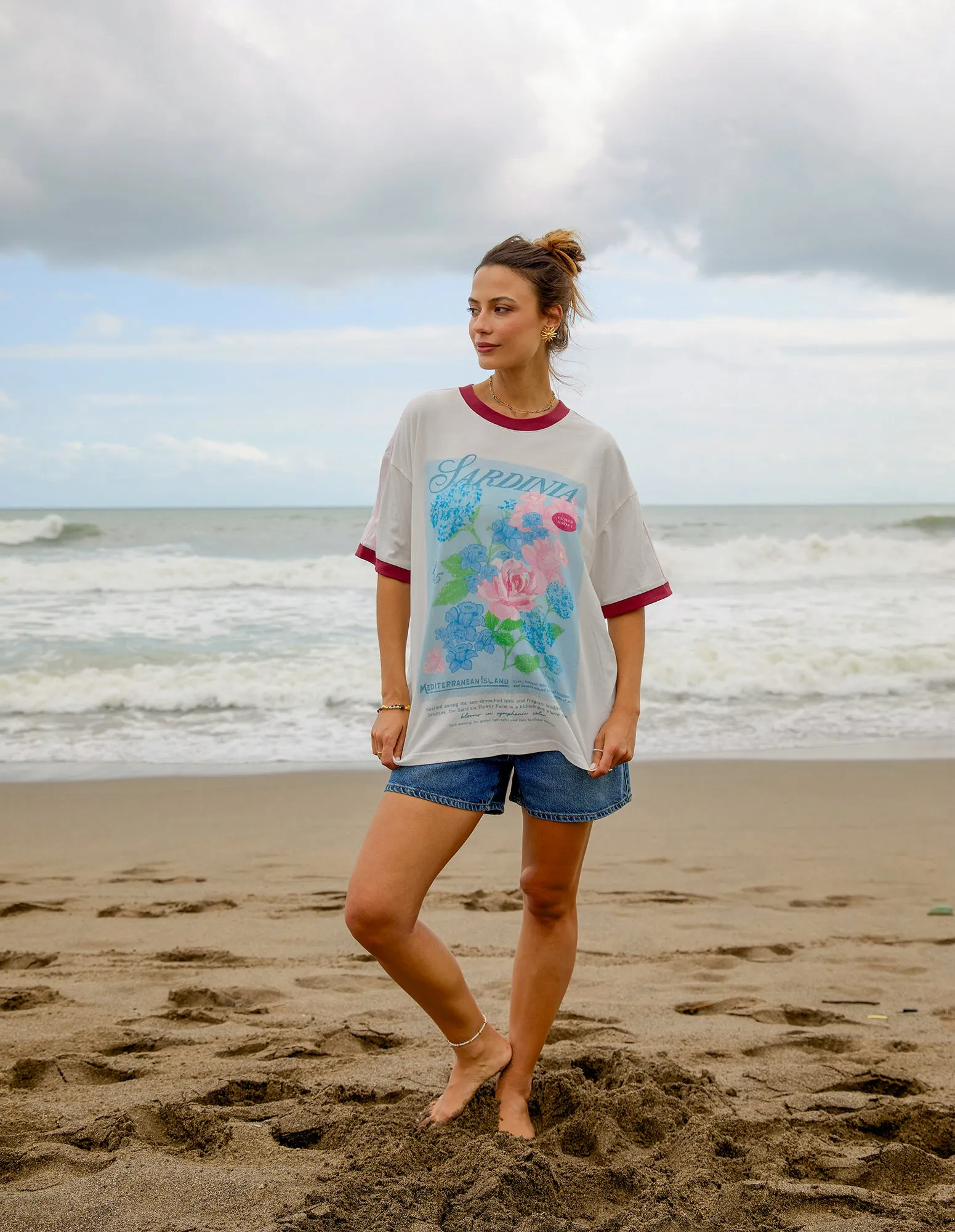 Mediterranean Posy Tee White sold by Foxwood Clothing product image thumbnail 2