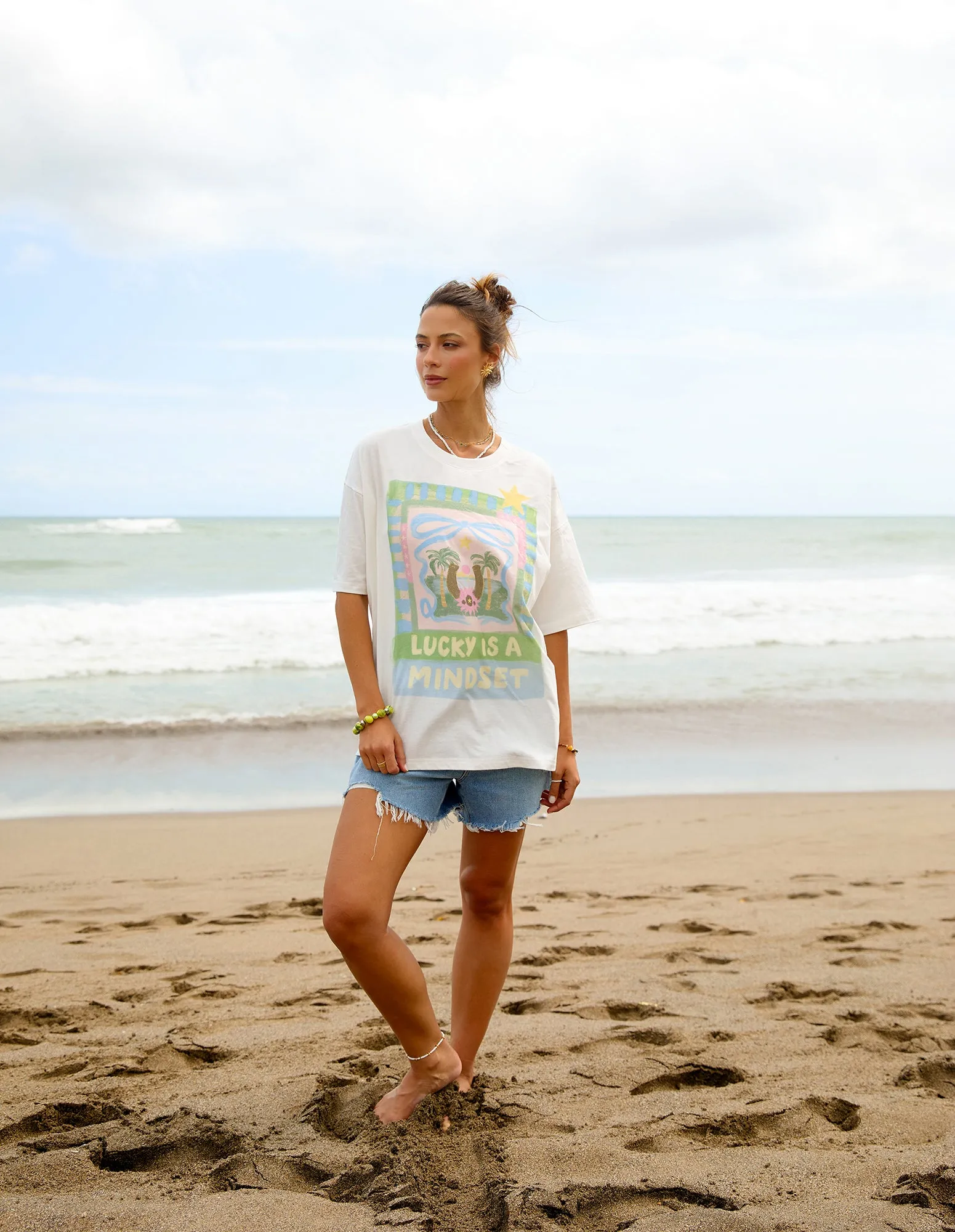 Lucky Star Tee White sold by Foxwood Clothing product image thumbnail 2