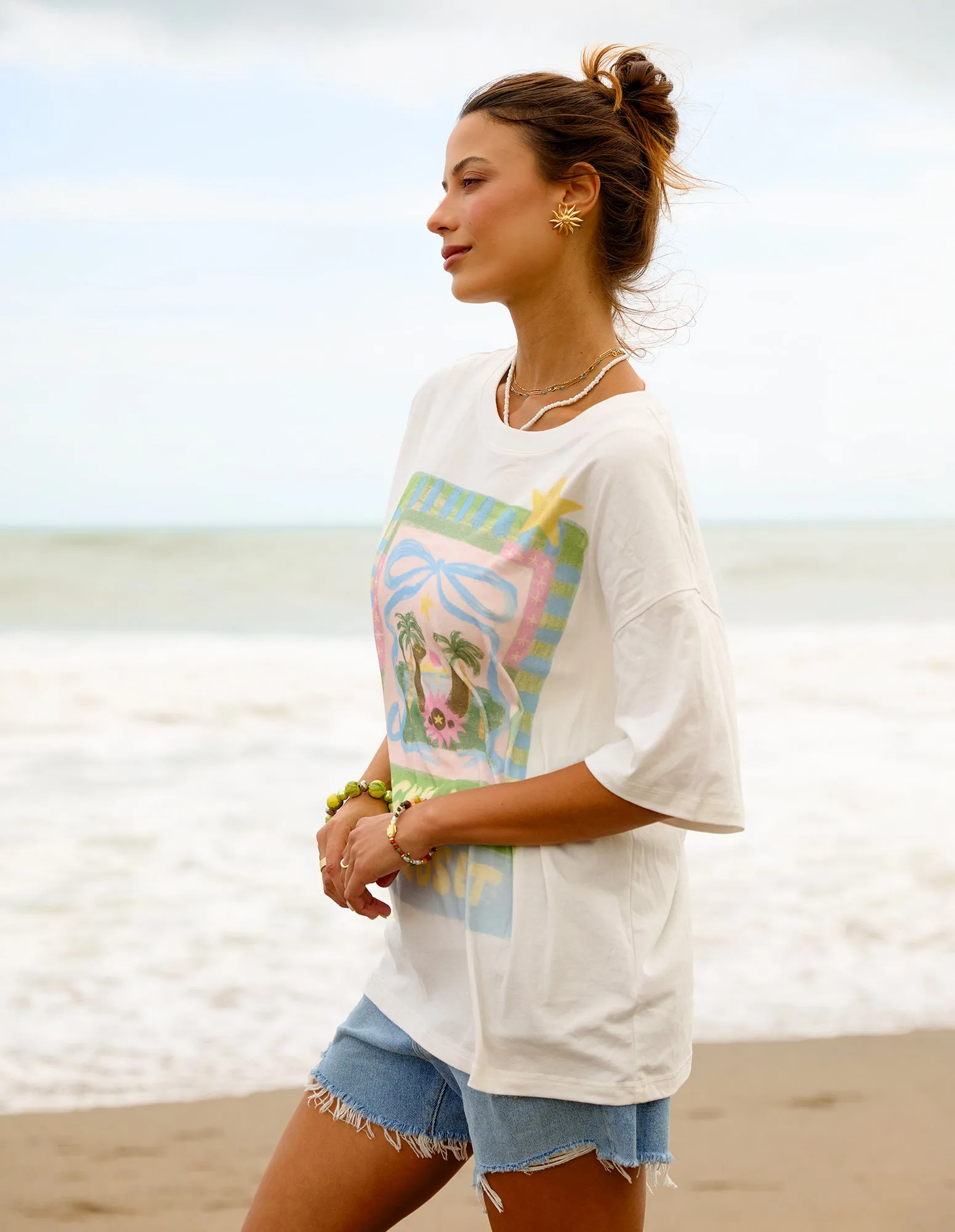 Lucky Star Tee White sold by Foxwood Clothing product image thumbnail 4
