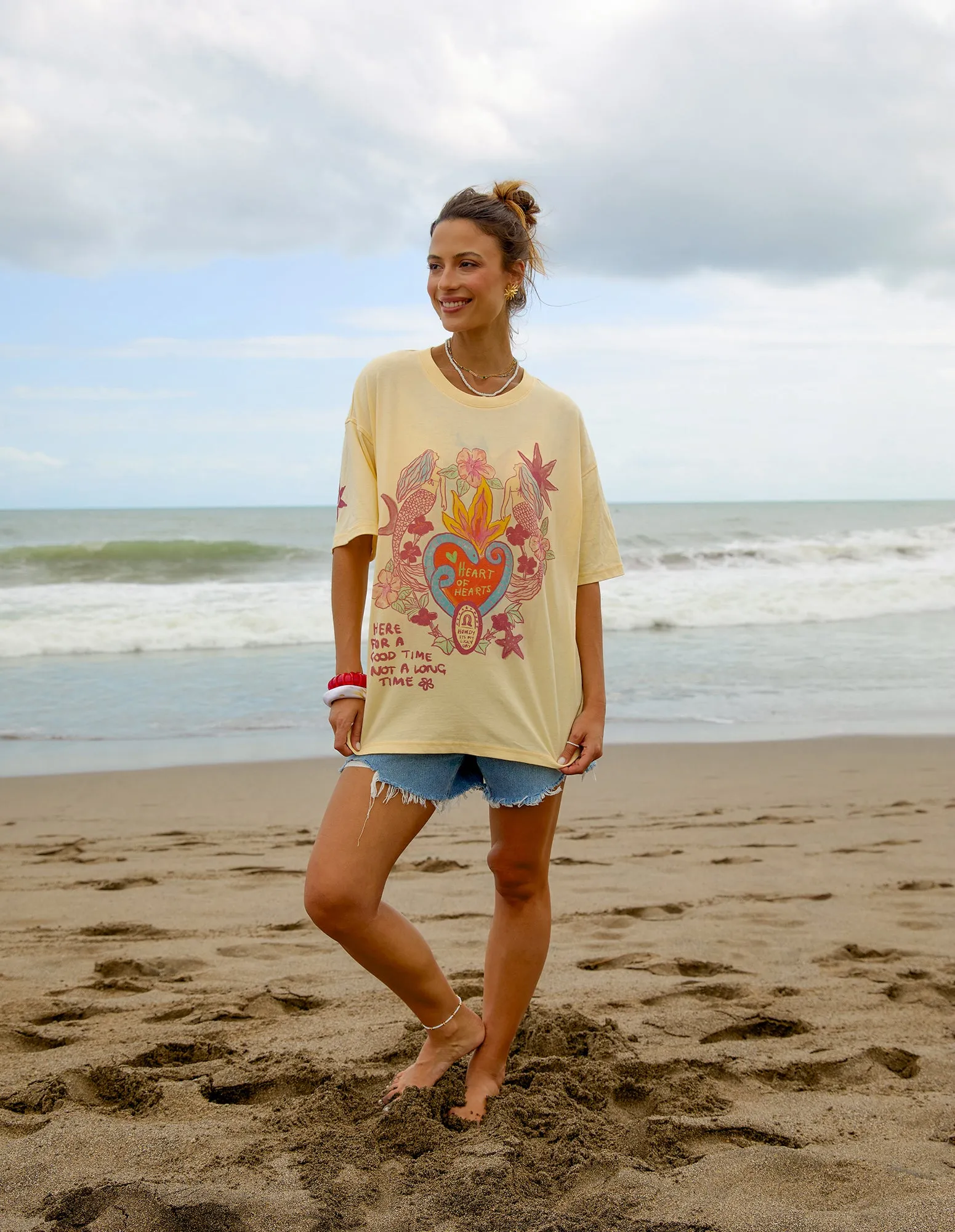 Heart Of Hearts Tee Lemon sold by Foxwood Clothing product image thumbnail 2