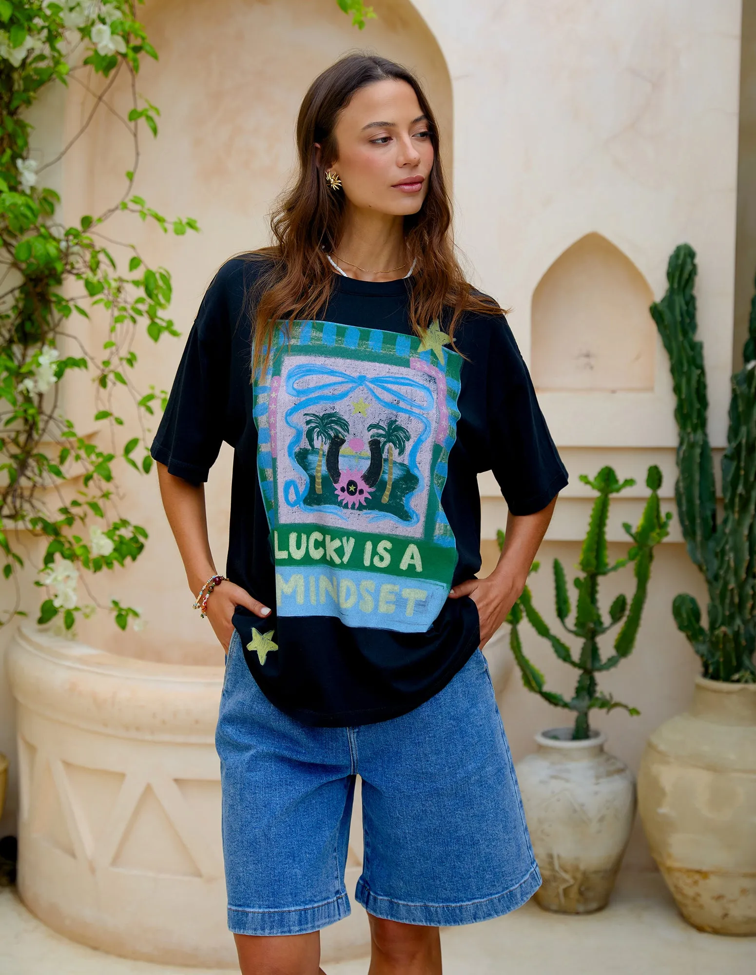 Lucky Star Tee Washed Black sold by Foxwood Clothing product image thumbnail 4