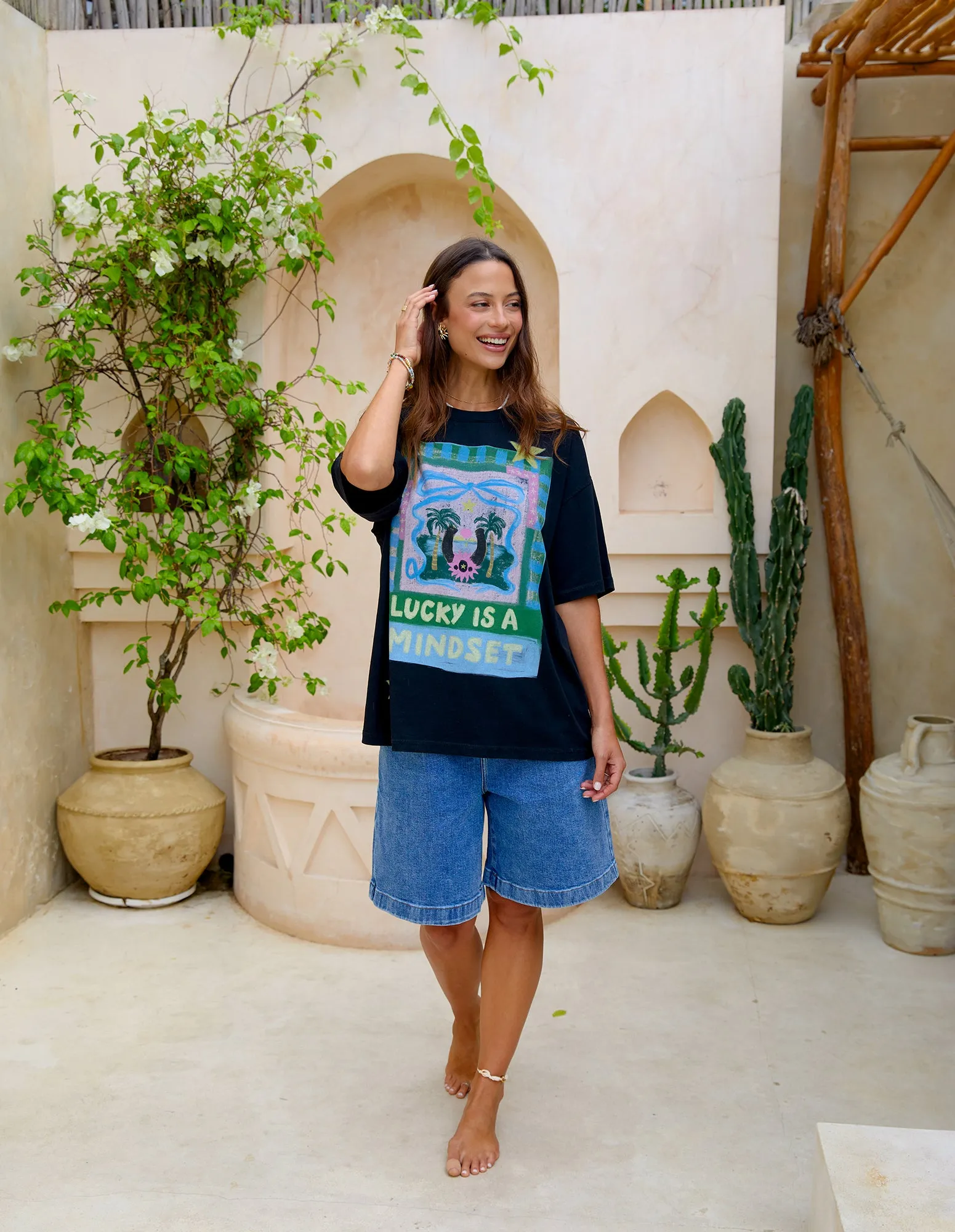 Lucky Star Tee Washed Black sold by Foxwood Clothing product image thumbnail 3