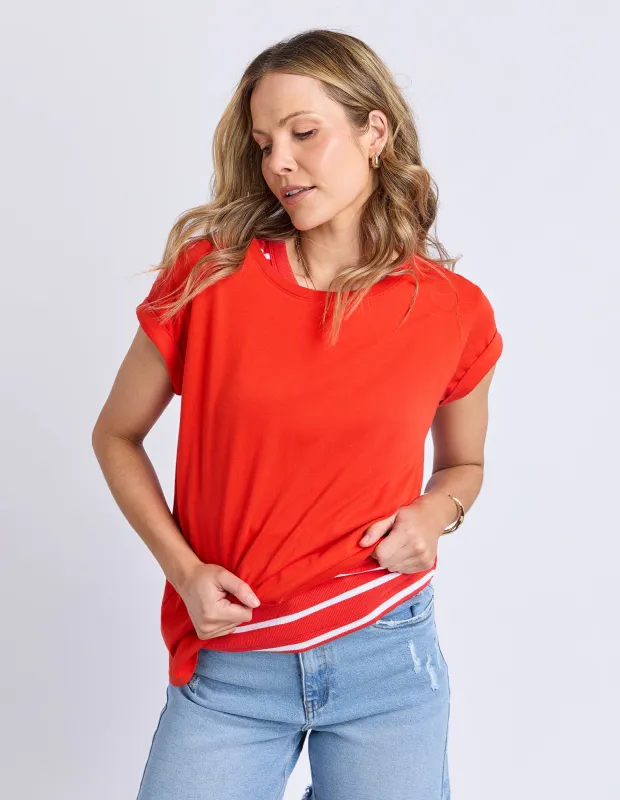 Manly Tee Tangelo sold by Foxwood Clothing